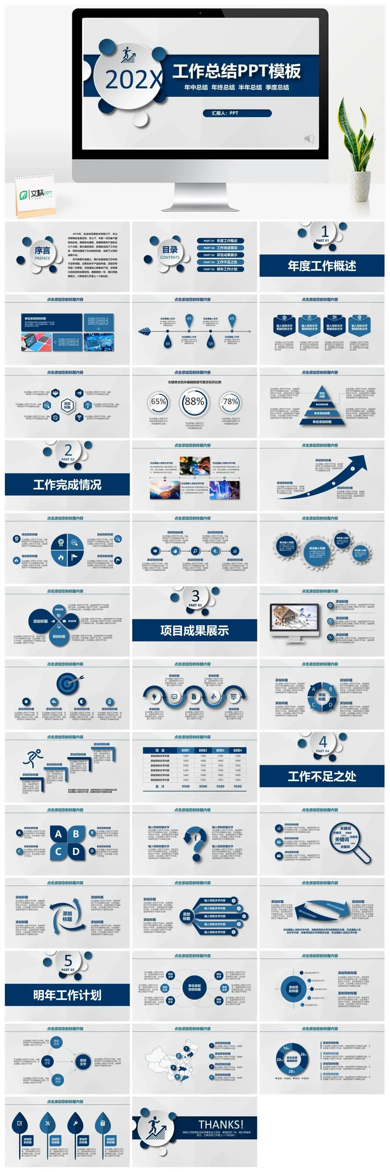 商务实用简约个人工作总结汇报PPT模板素材下载 商务实用简约个人工作总结汇报PPT模板素材下载