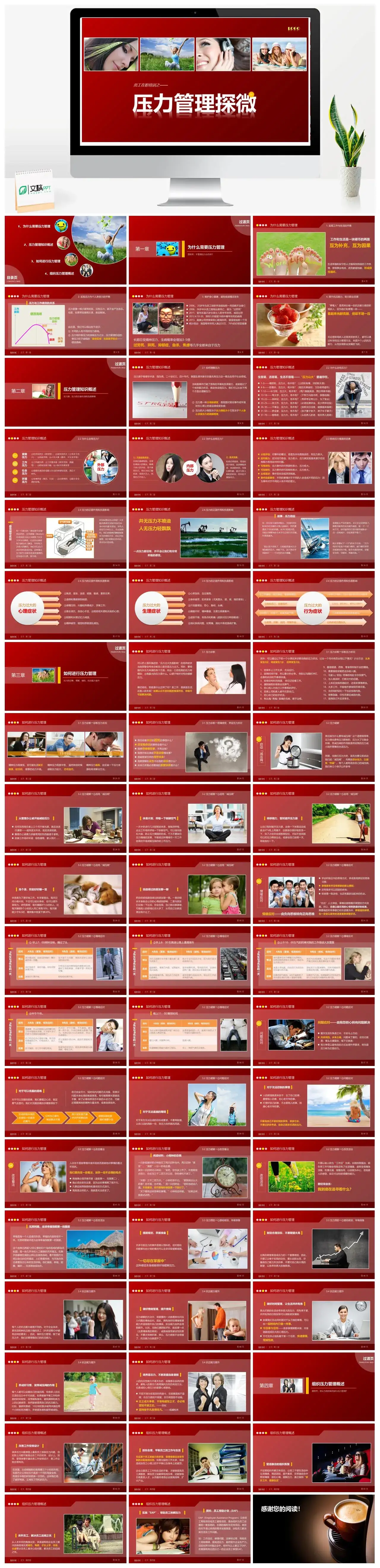 红色大气公司企业员工商务培训PPT模板