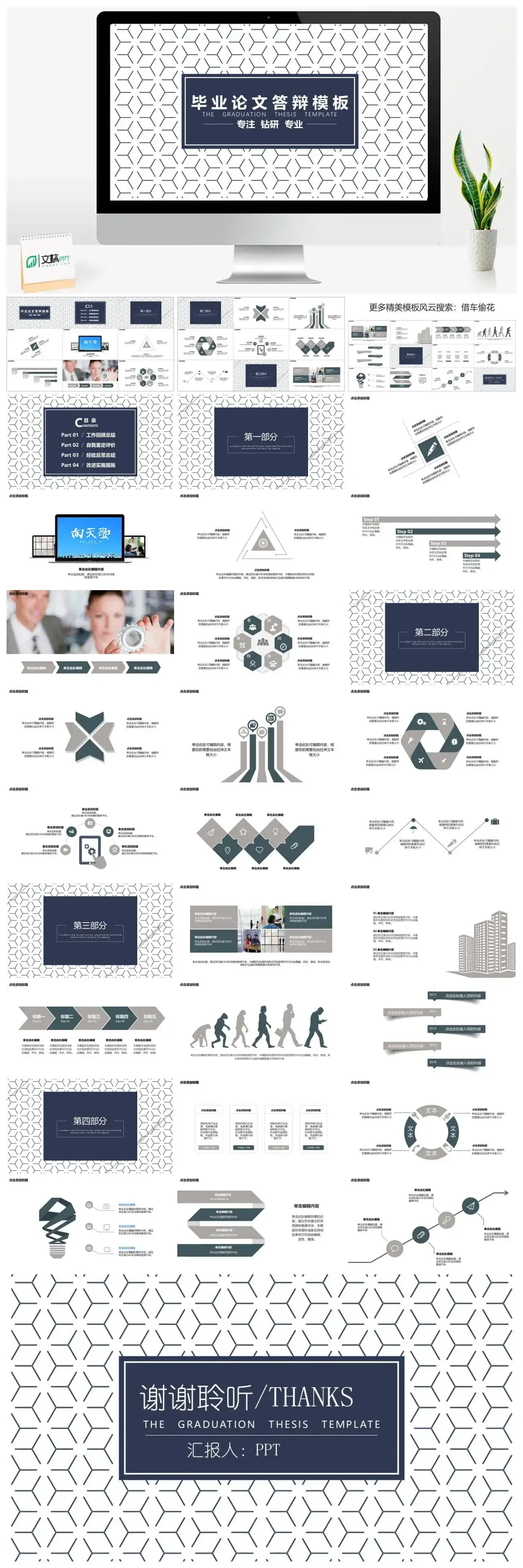 实用简约毕业答辩简约PPT模板