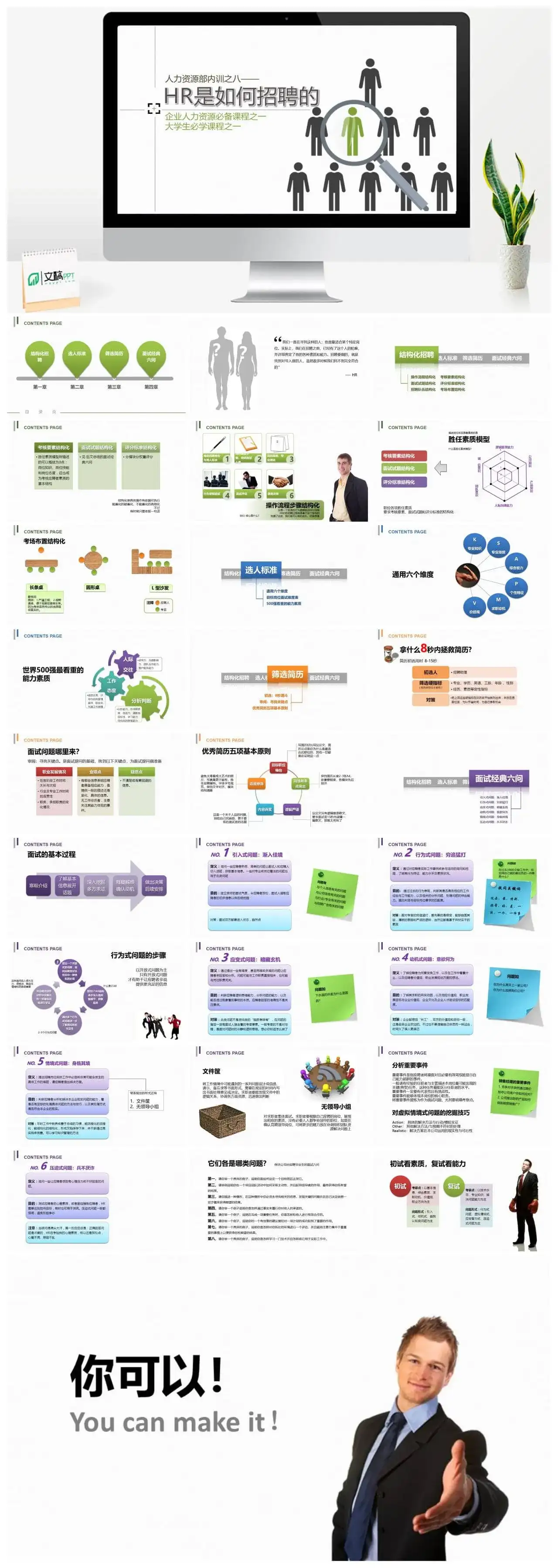 企业培训人力资源通用PPT模板