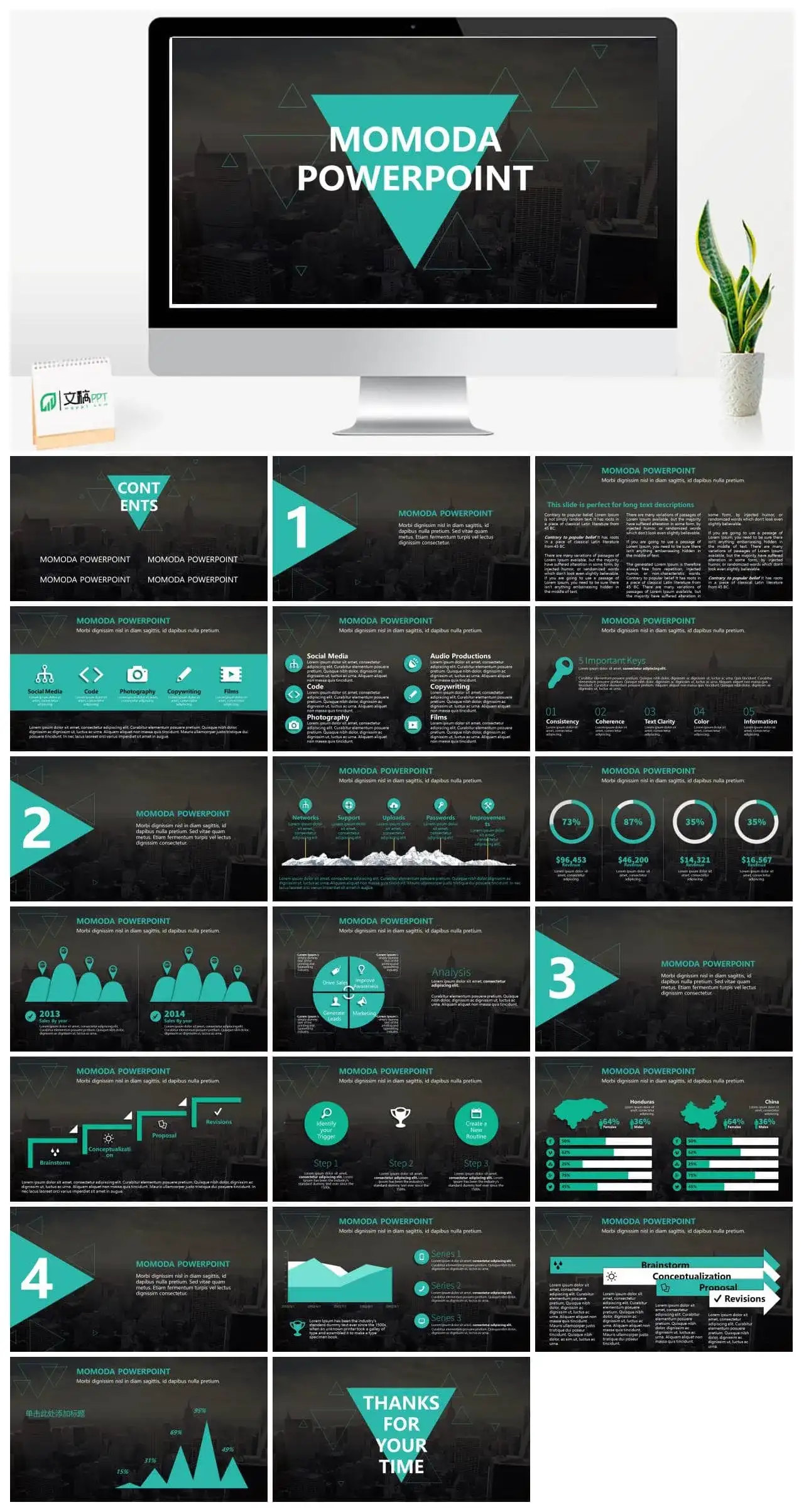 欧美商务文化公司年终总结企业规划PPT模板素材下载