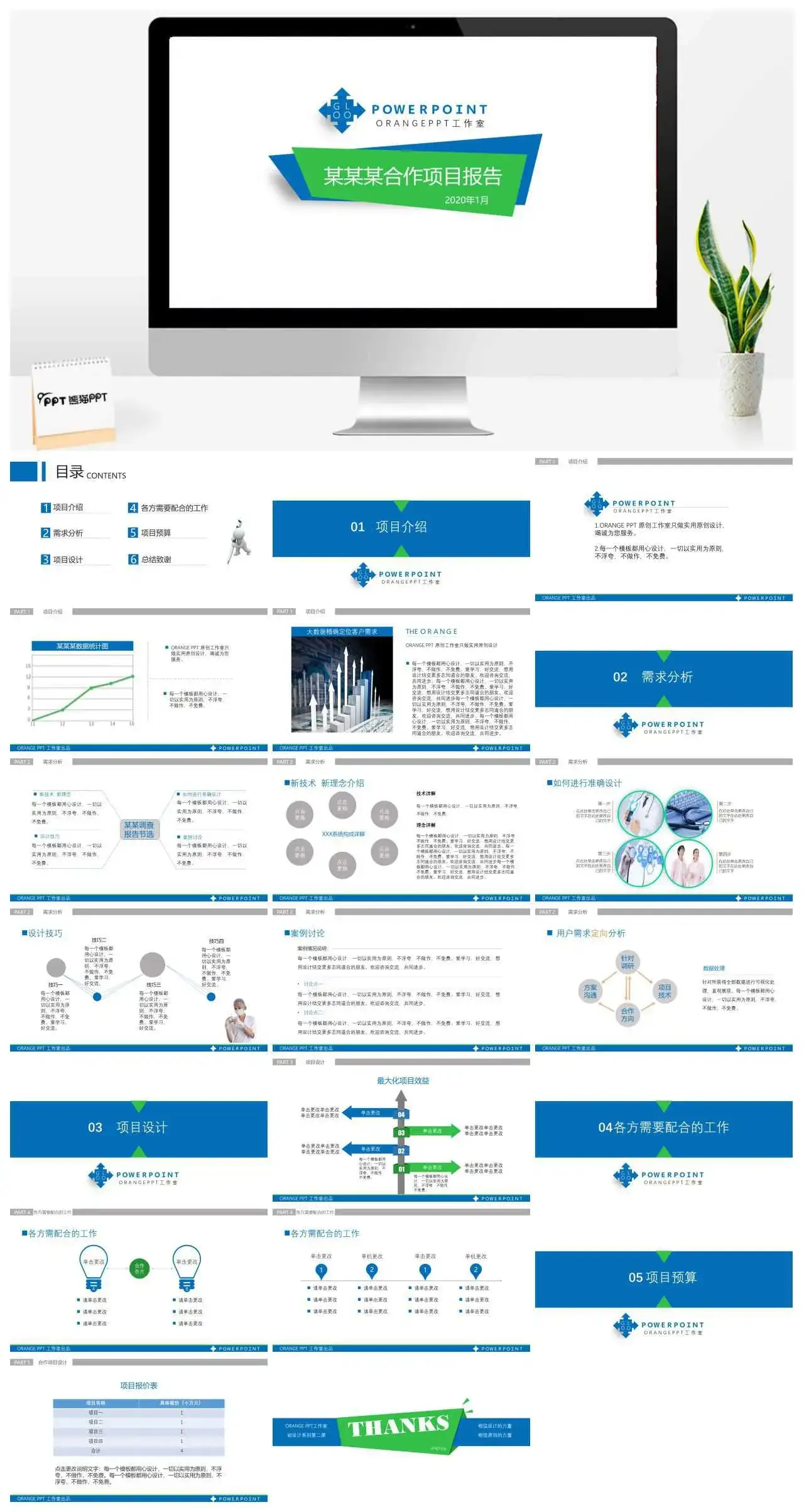 项目合作方案汇报PPT模板
