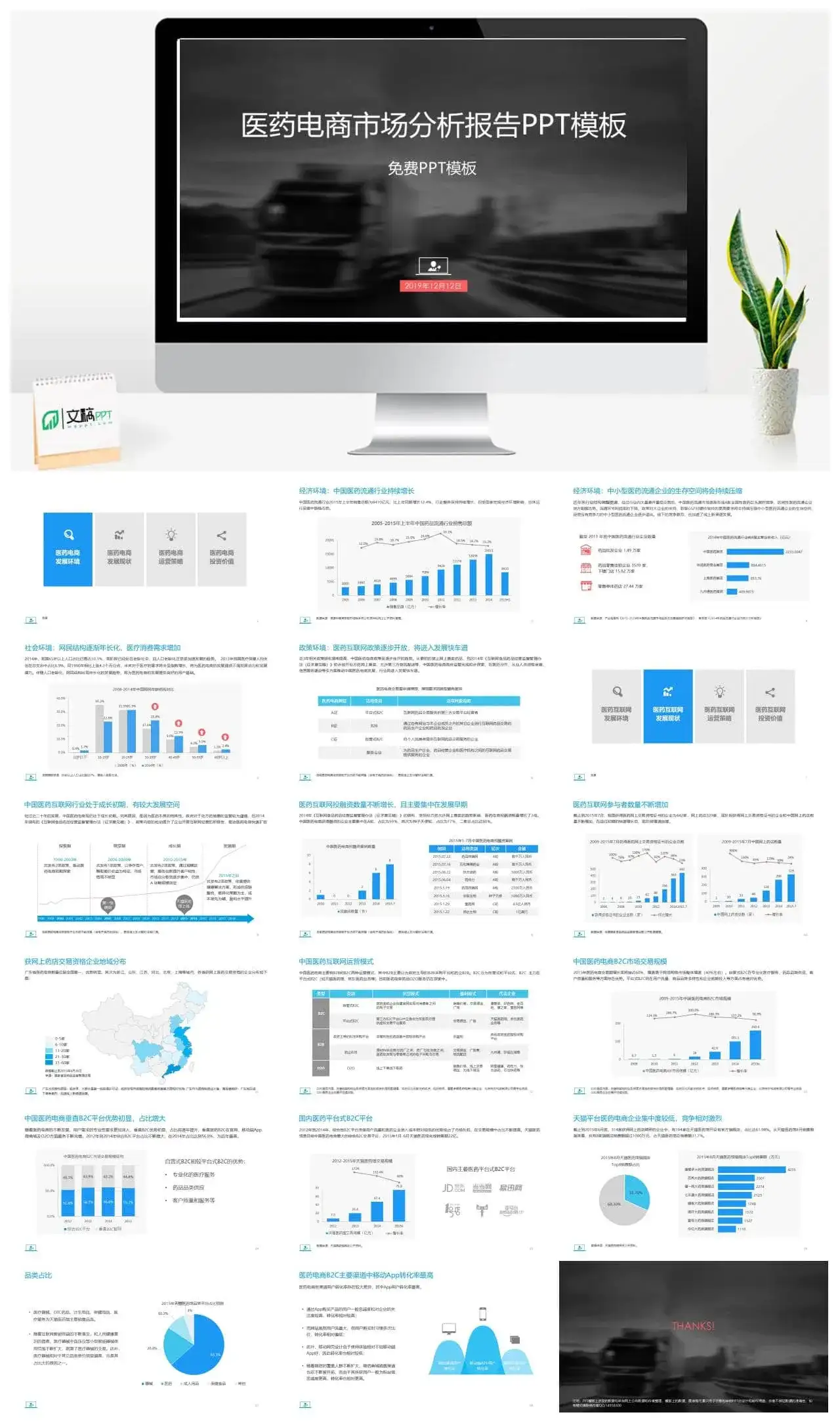 医药电商市场分析报告PPT模板