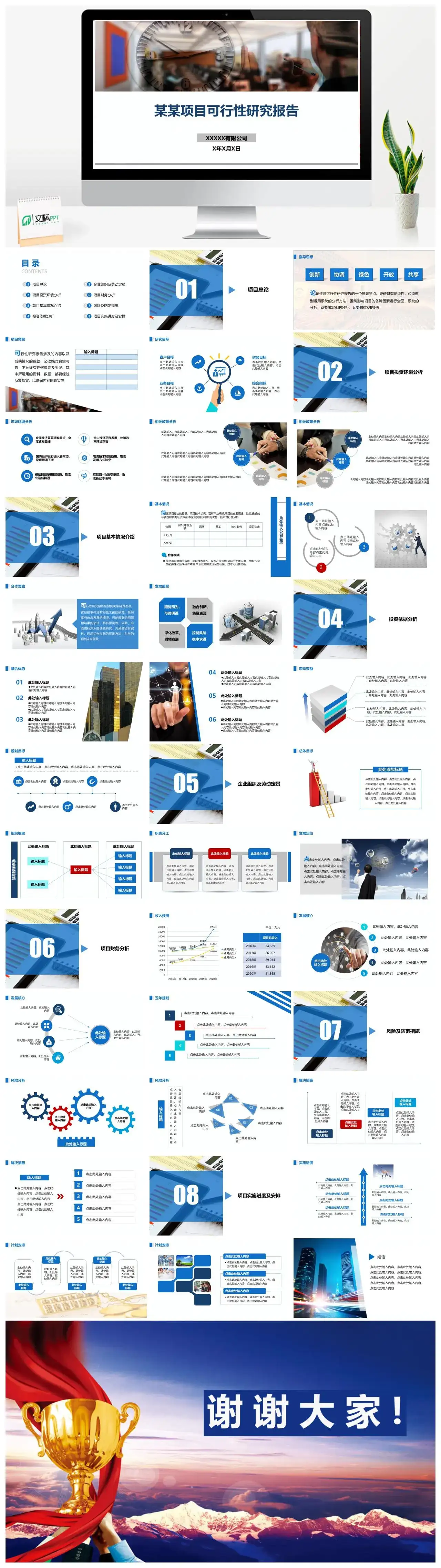 项目可行性研究报告PPT模板