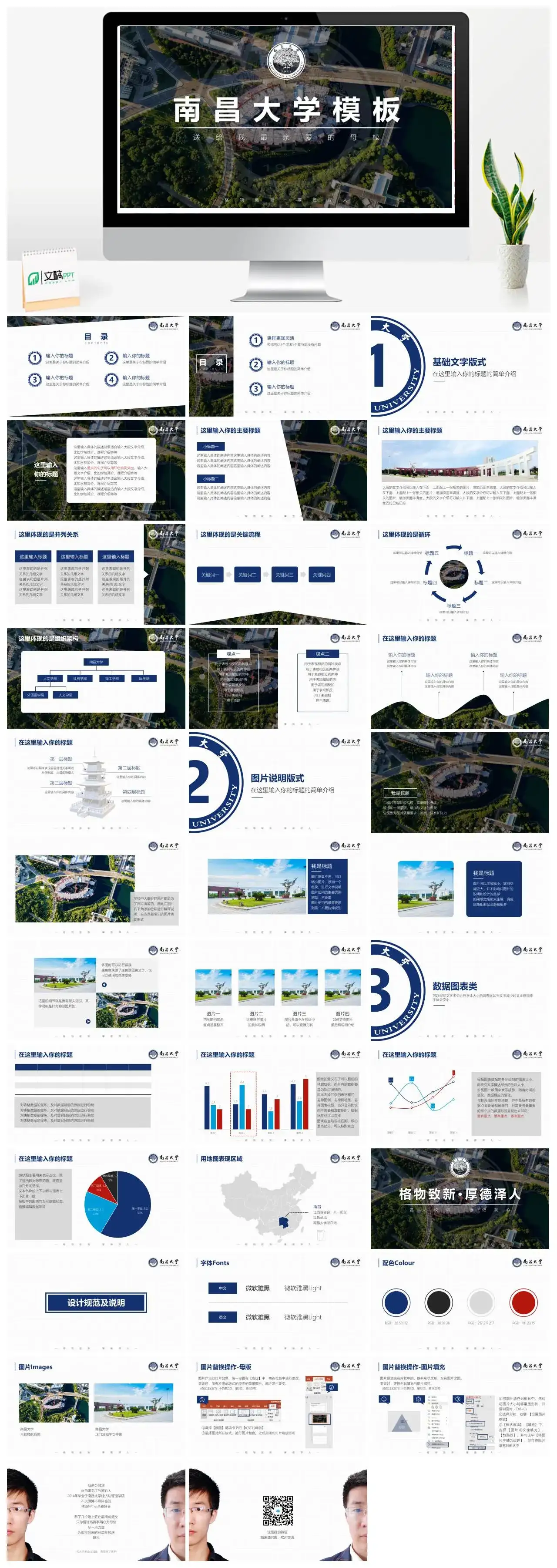 南昌大学通用毕业答辩PPT模板 南昌大学通用毕业答辩PPT模板
