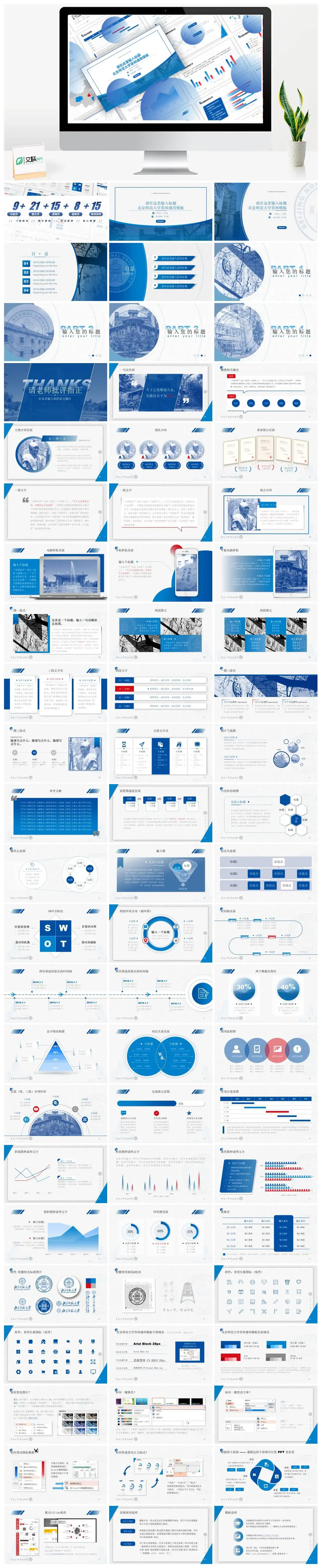 北京师范大学毕业答辩模板PPT幻灯片