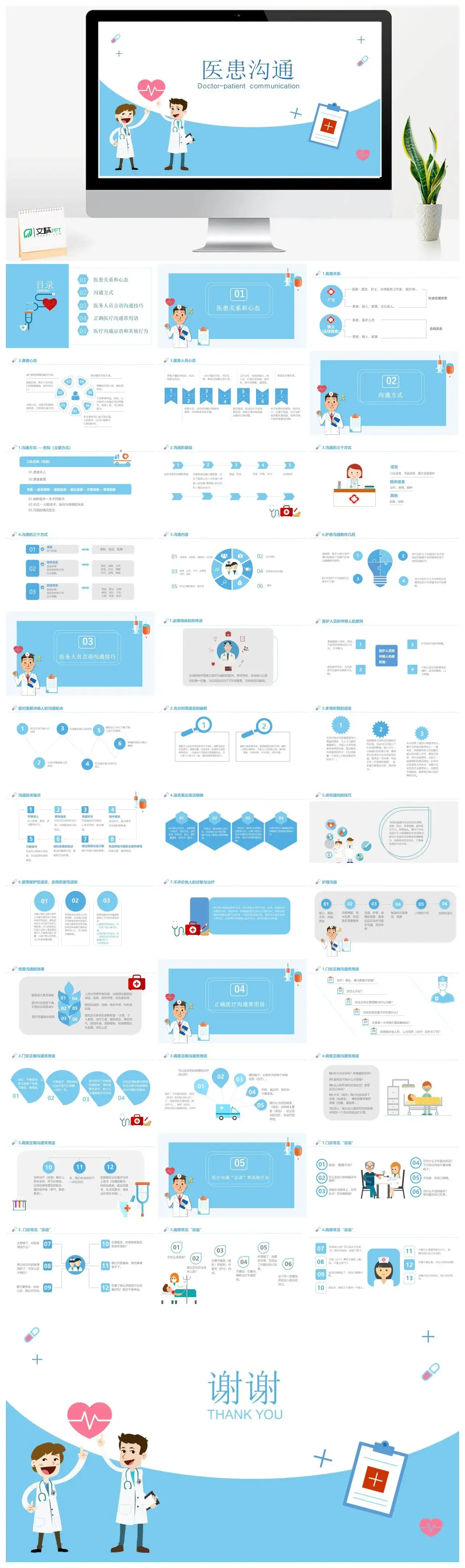 医患沟通幻灯片素材