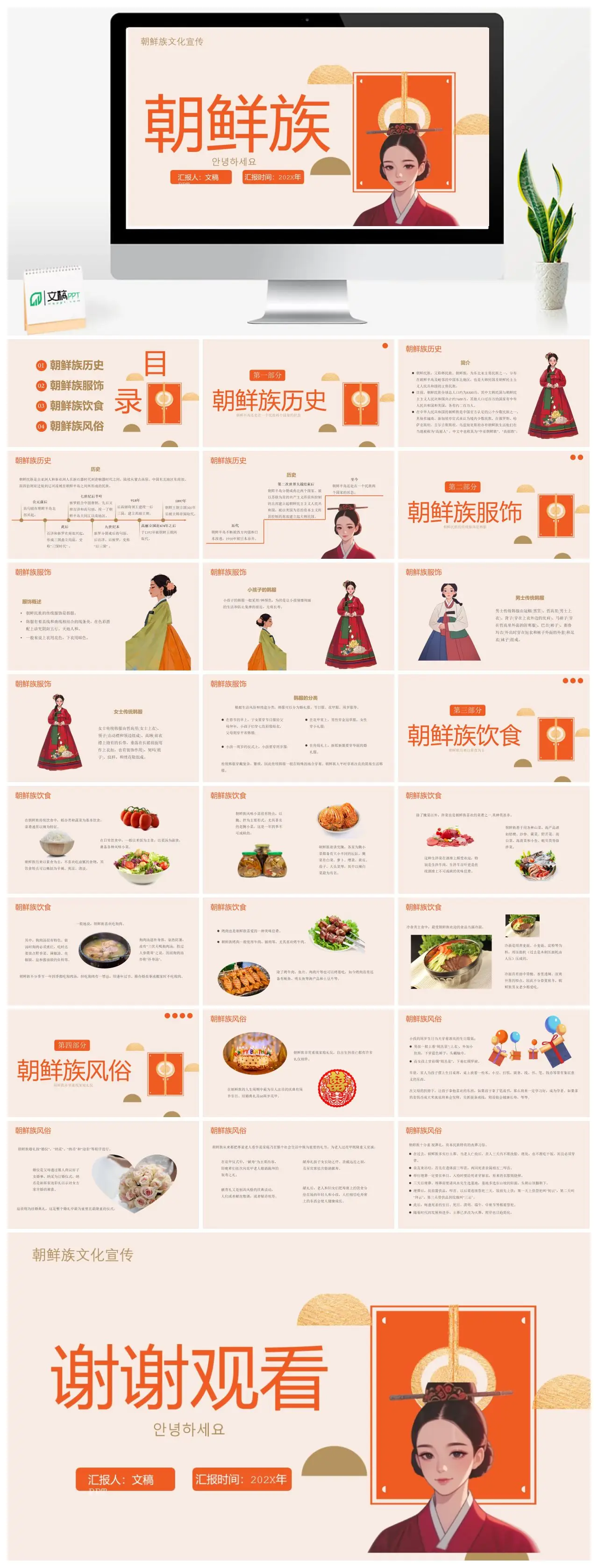 朝鲜族文化历史服饰饮食风俗PPT