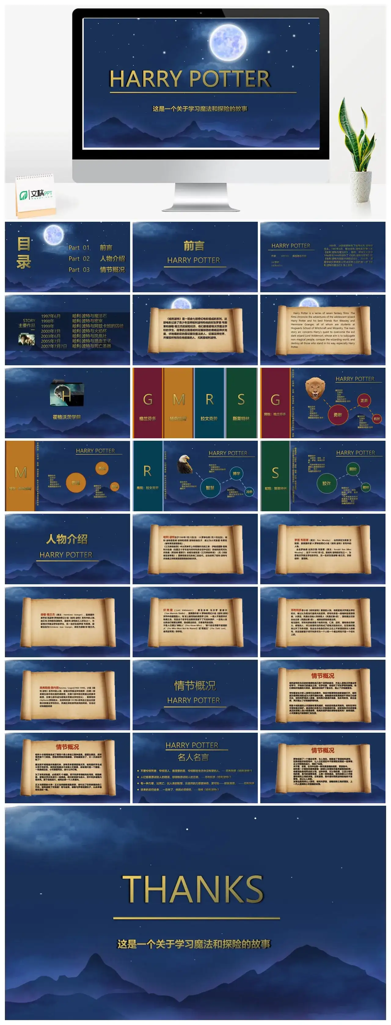 哈利波特读书分享PPT