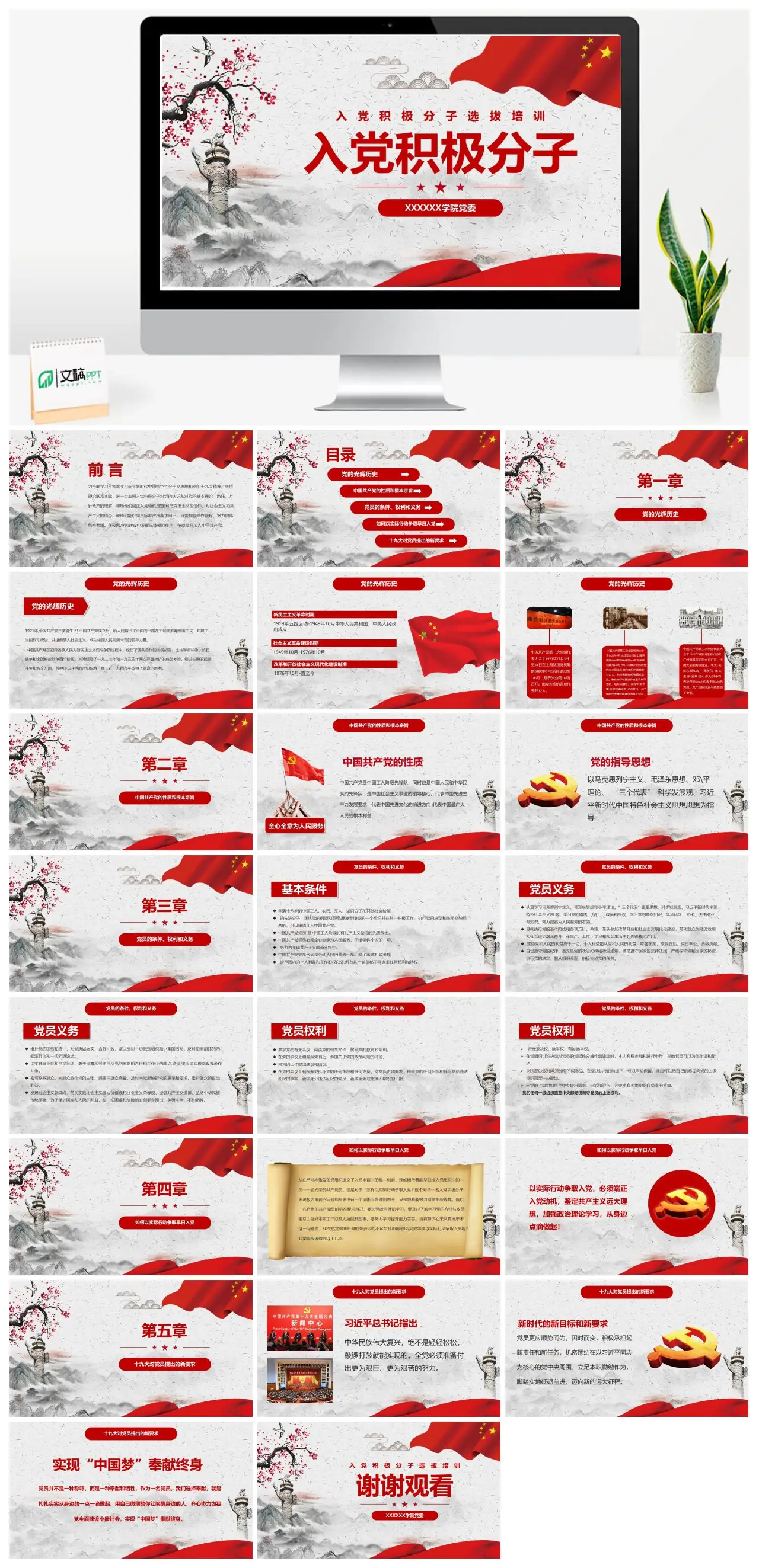 入党积极分子选拔培训工作PPT