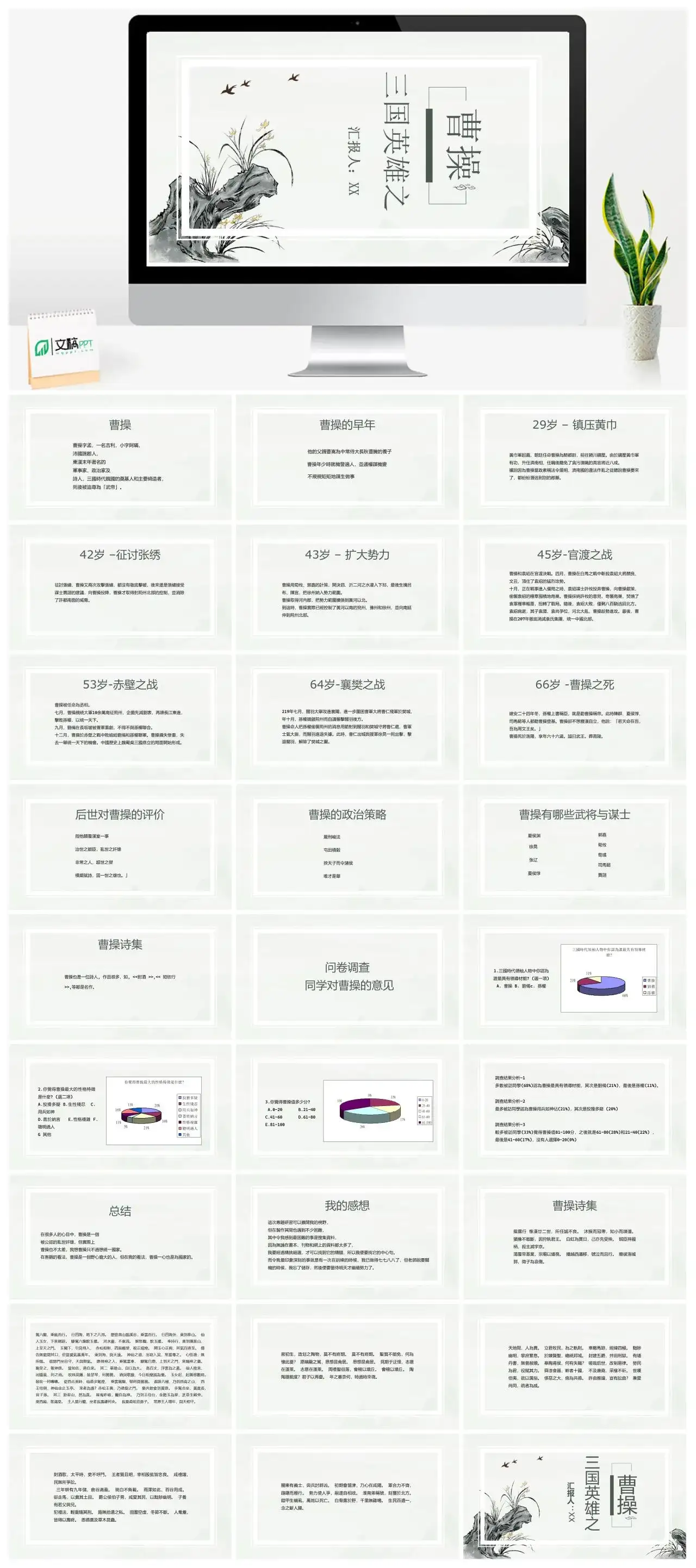 人物介绍PPT曹操