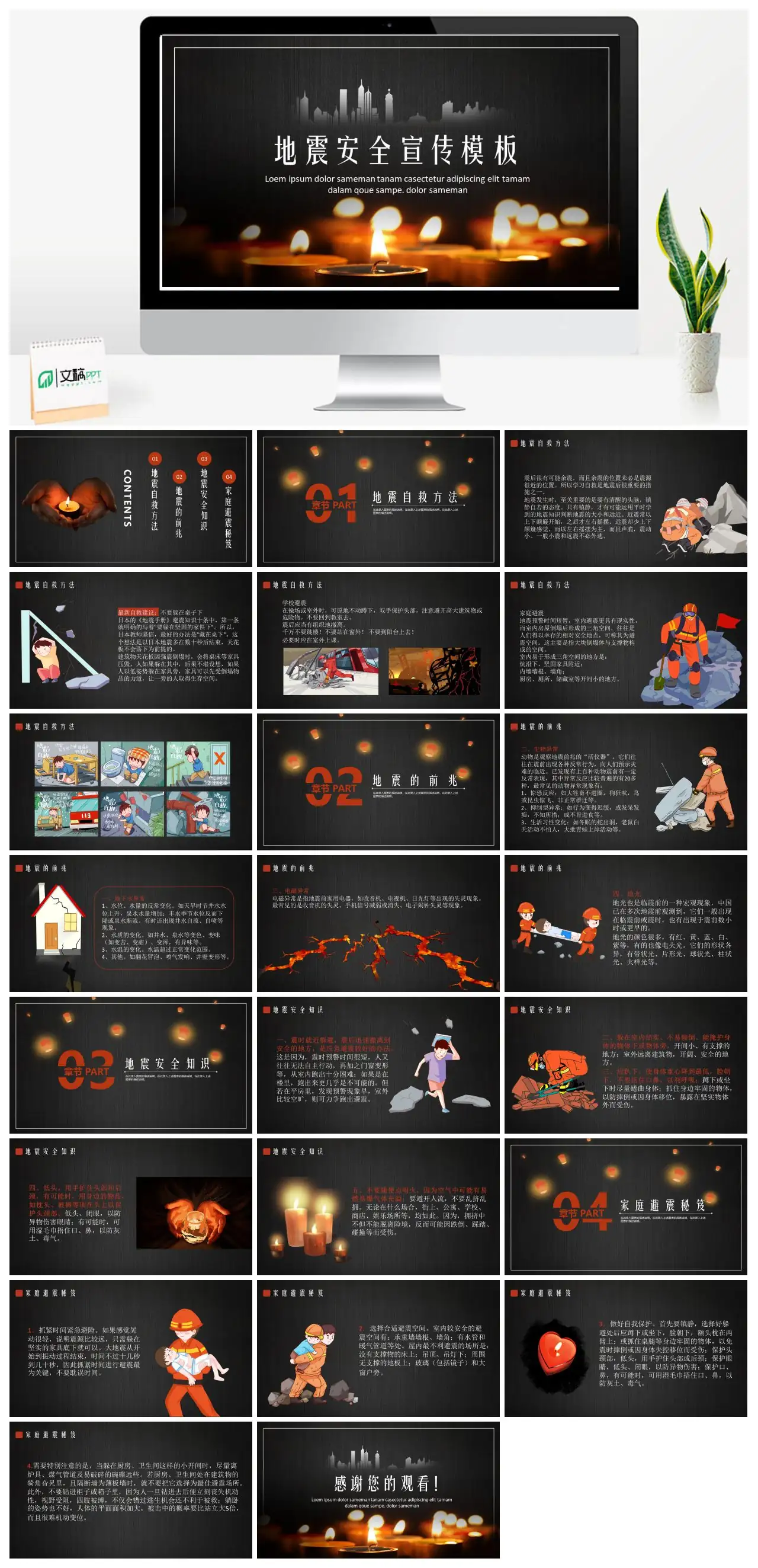 地震安全宣传与自救方法PPT