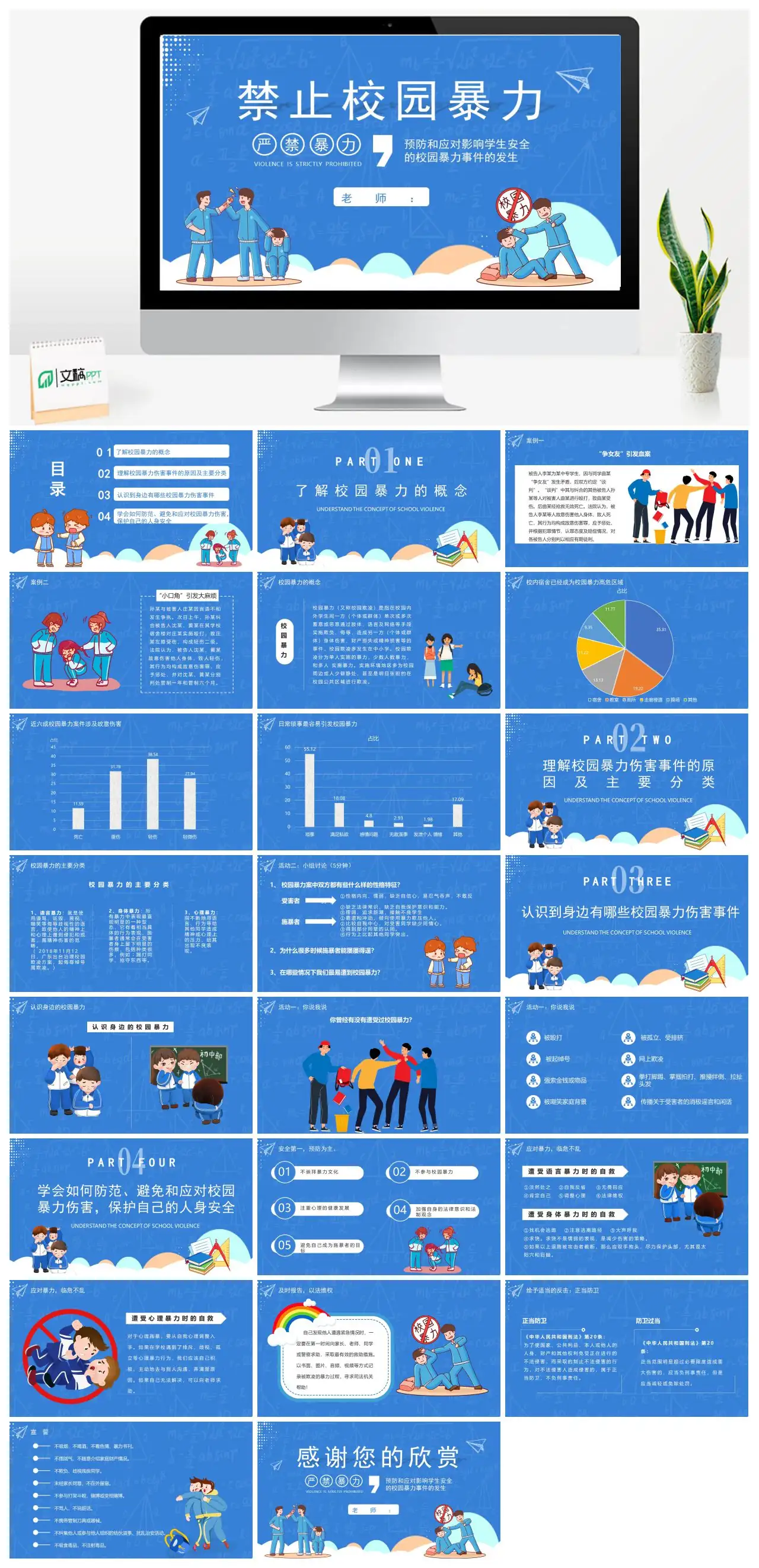 校园暴力预防与应对措施PPT
