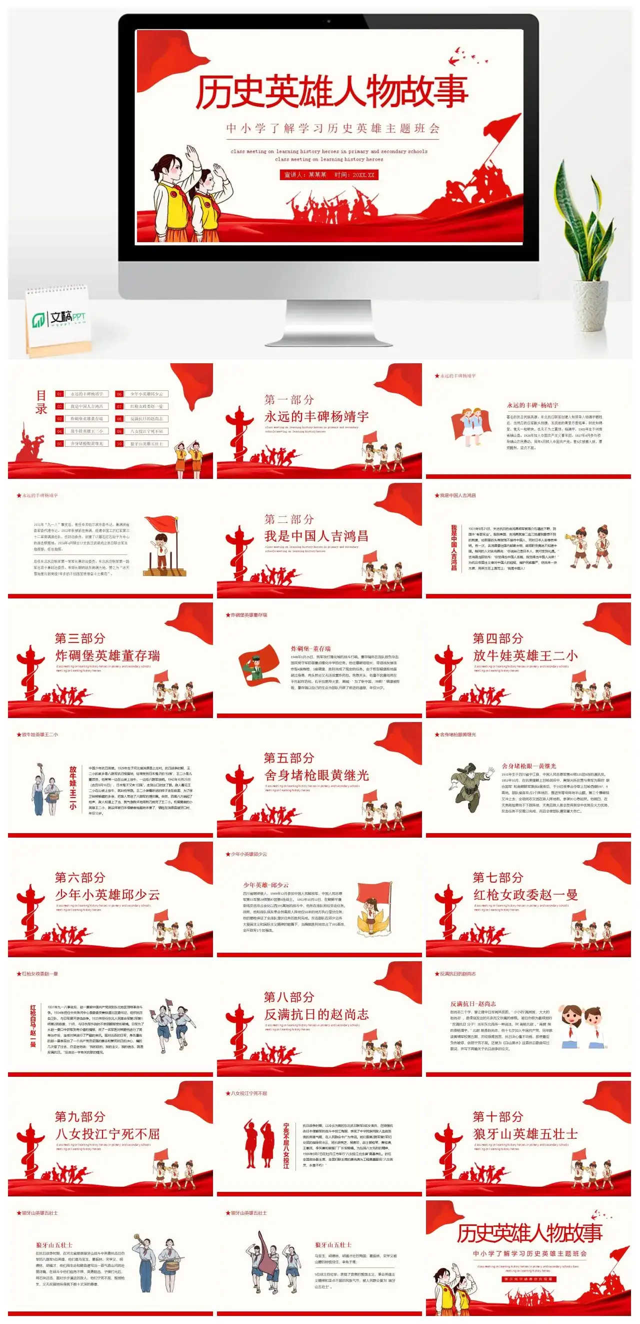 人物介绍PPT历史人物故事