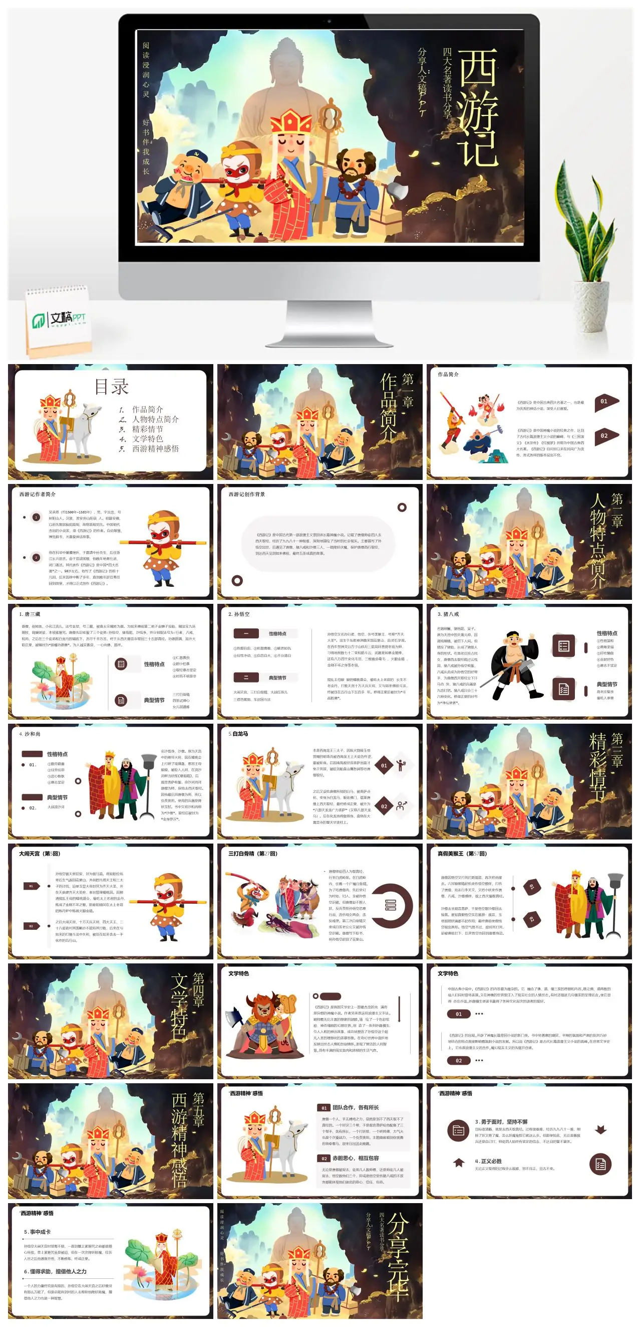 西游记四大名著读书分享PPT