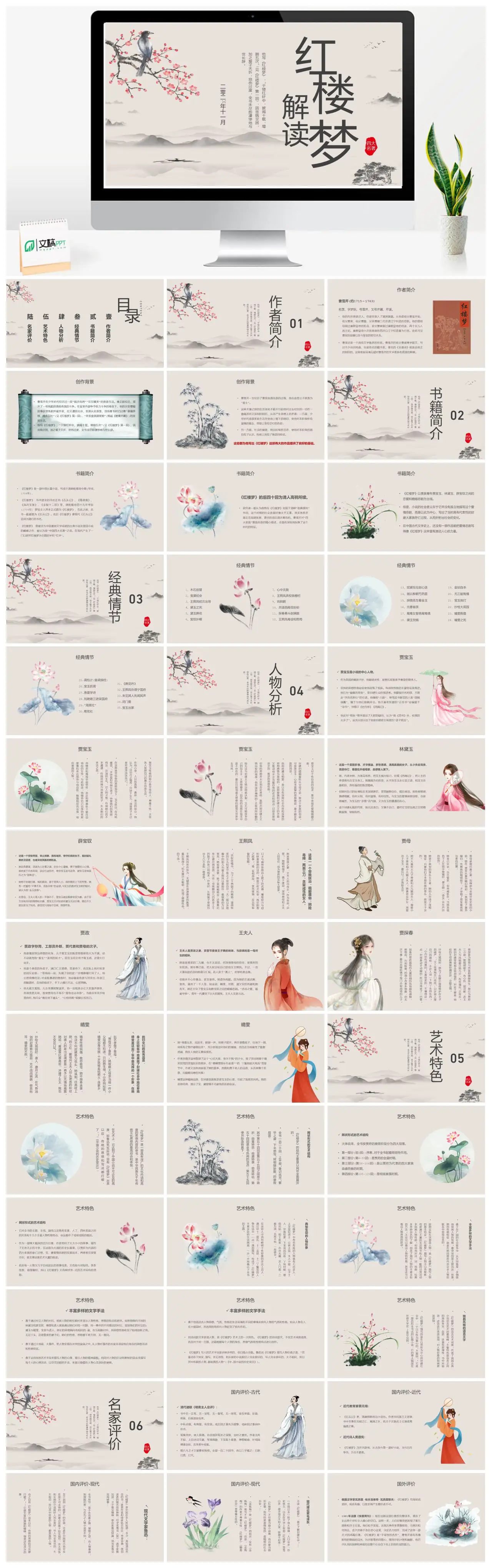 红楼梦作者生平与创作历程PPT