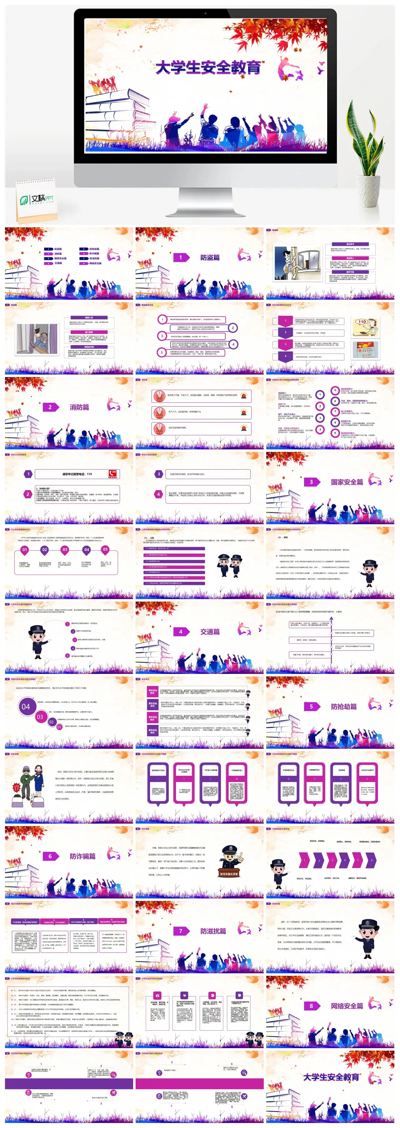 大学生安全教育防诈骗防盗网络安全PPT