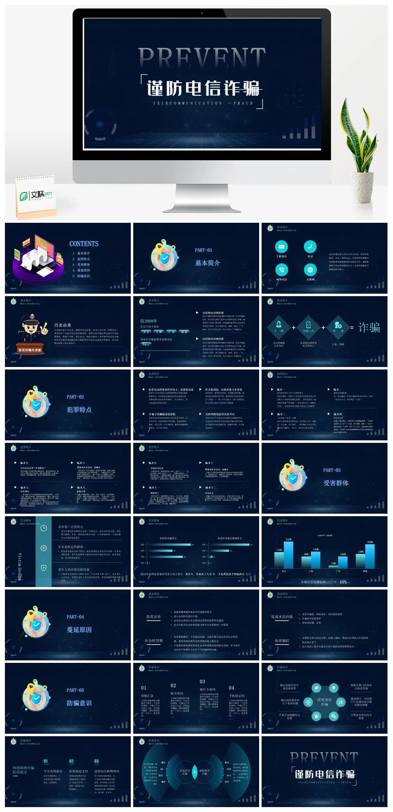电信诈骗犯罪特点与防范意识PPT