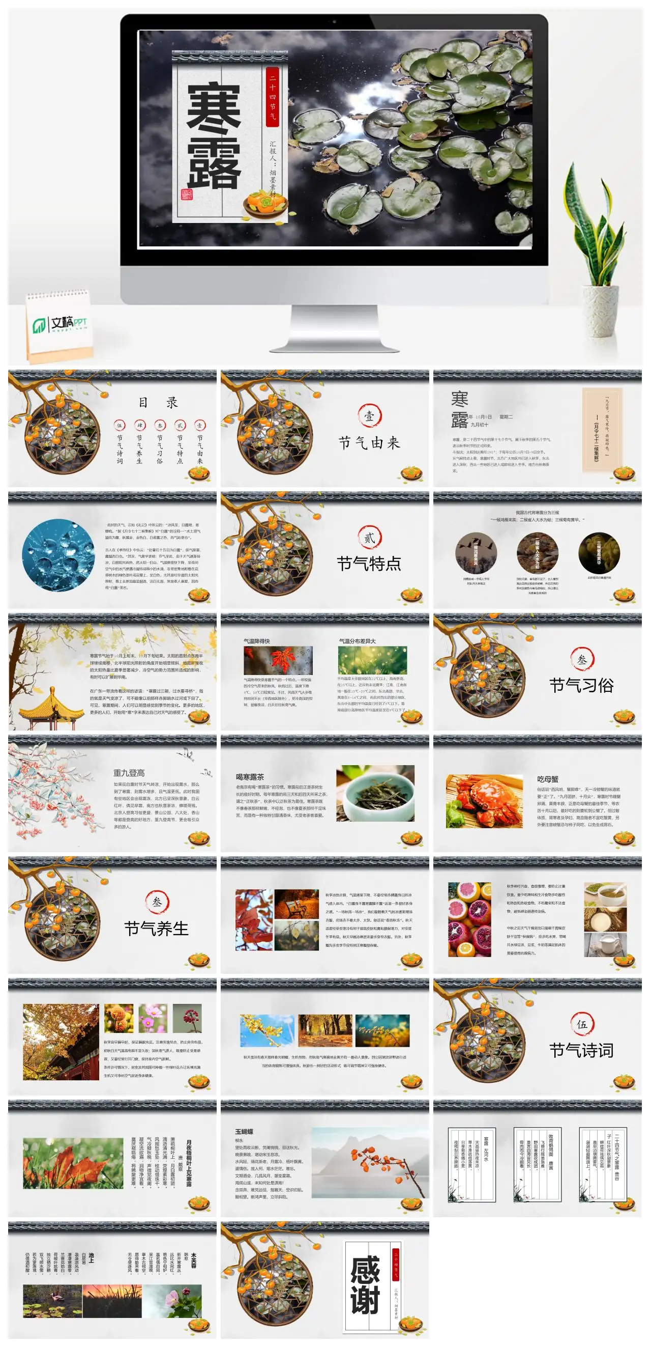 二十四节气寒露PPT
