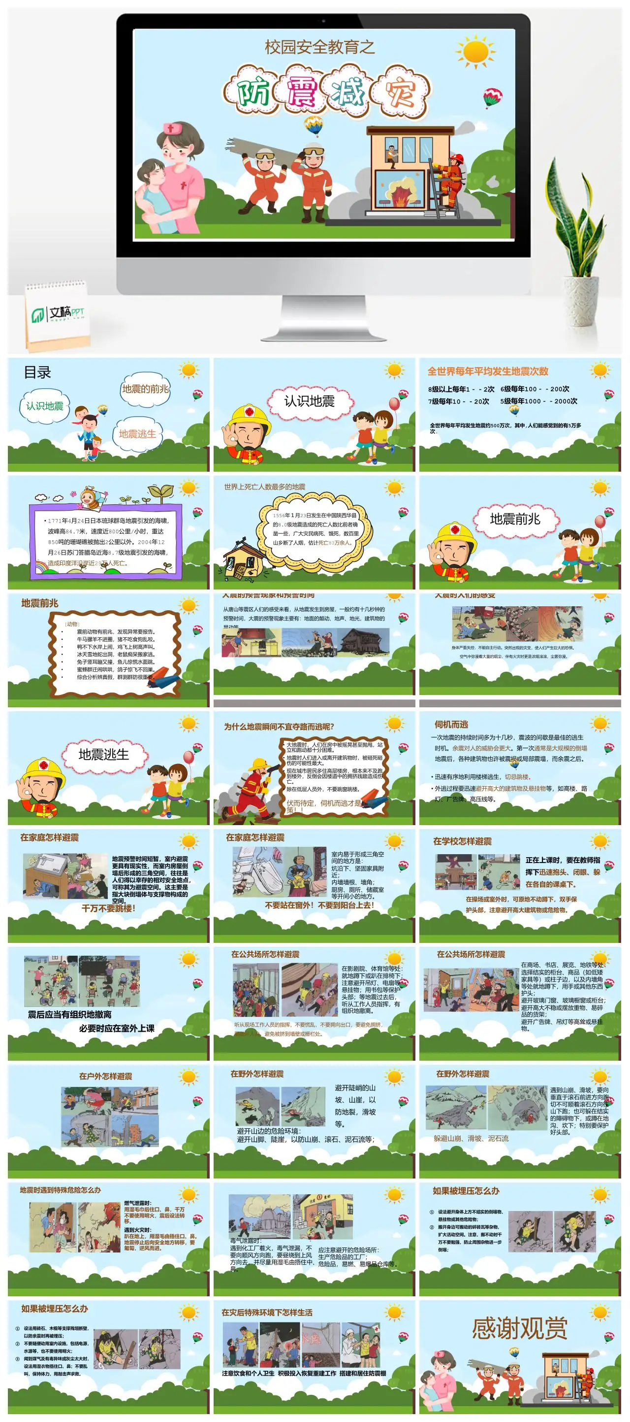 校园安全教育防震减灾知识PPT