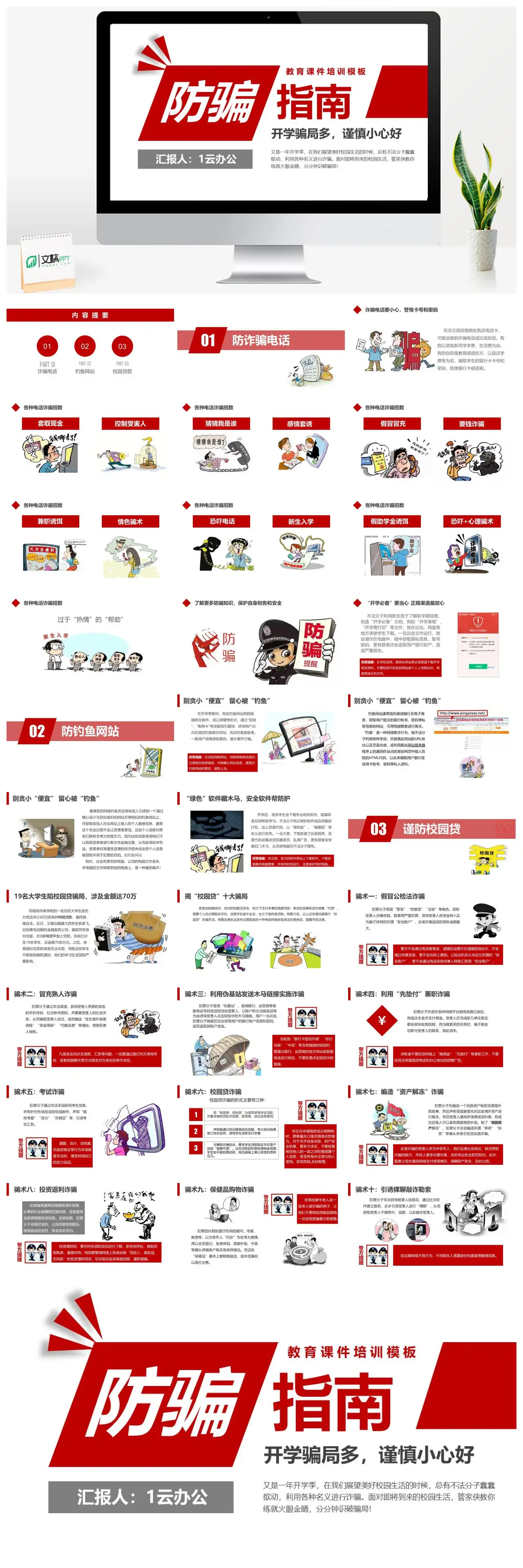 开学季校园电信诈骗防范指南PPT