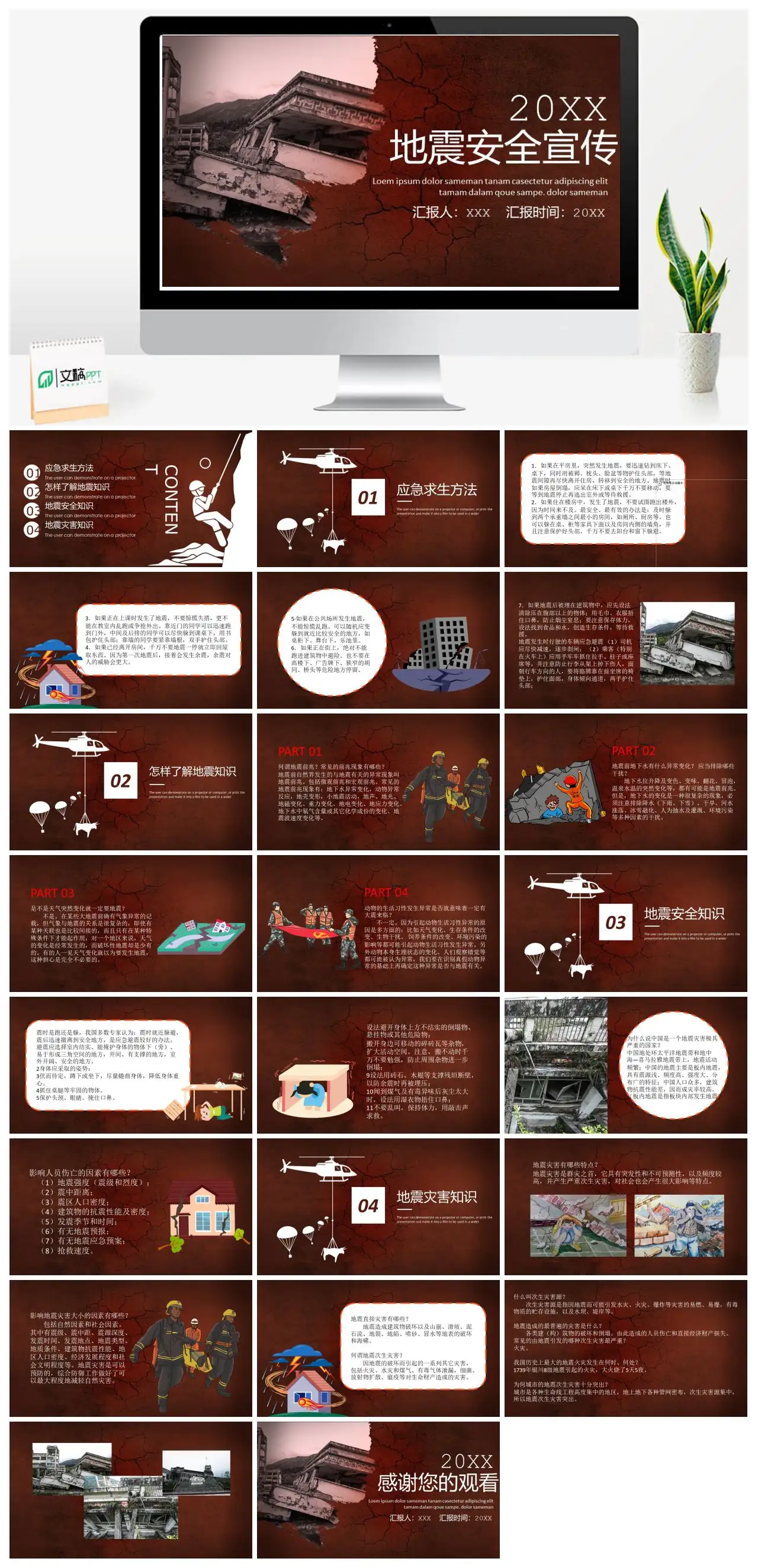 地震安全知识与应急求生方法PPT