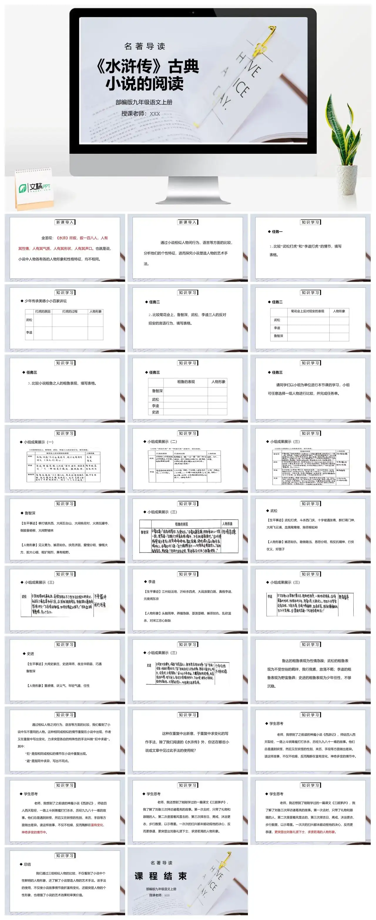 名著导读《水浒传》读书分享PPT