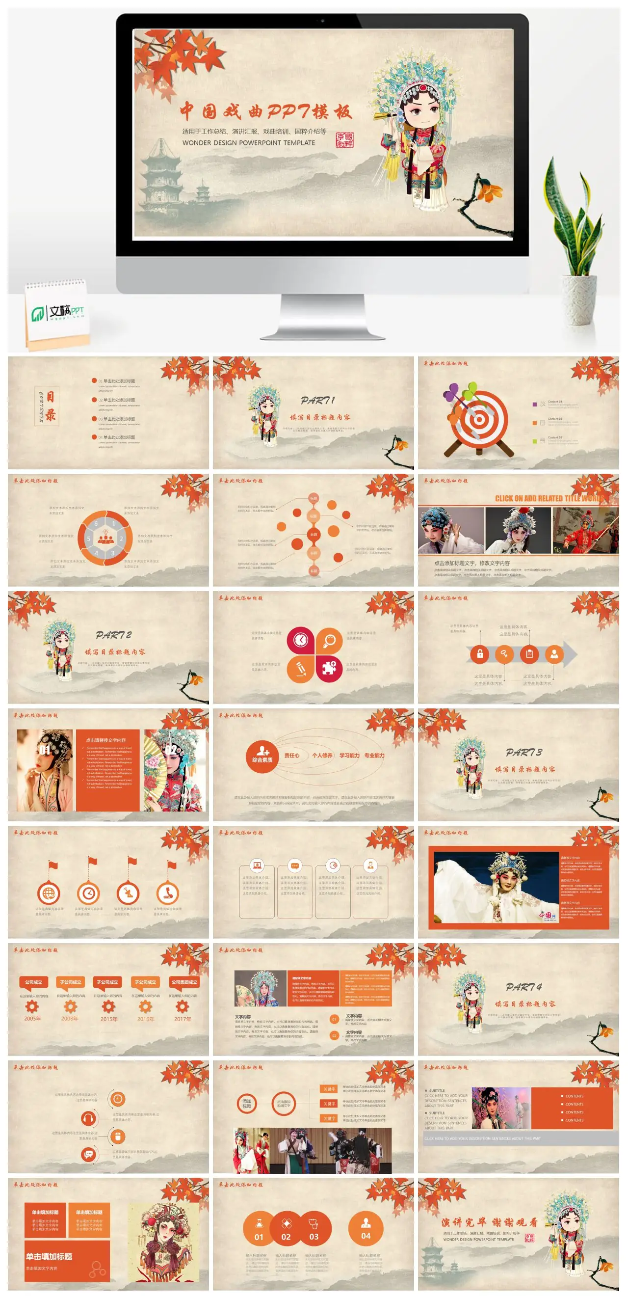 中国戏曲介绍与培训PPT