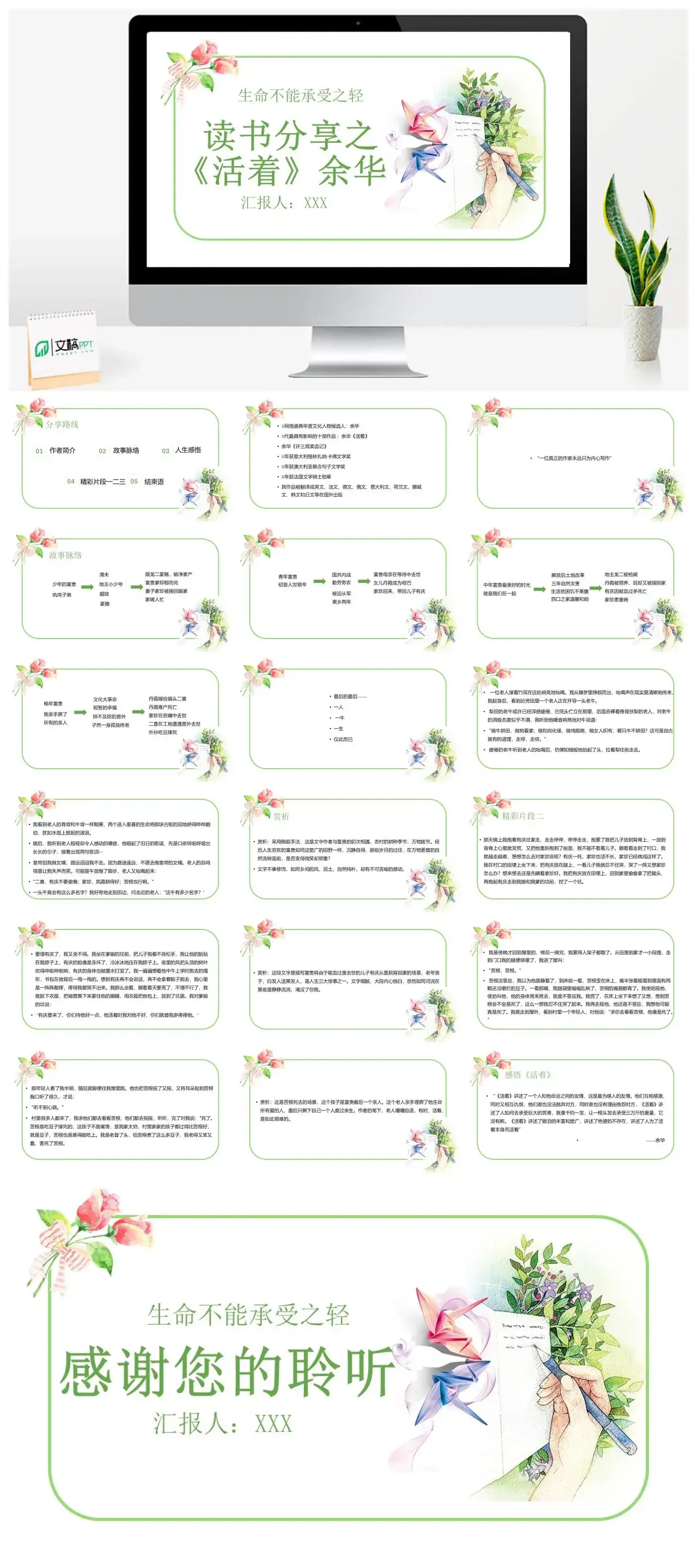 活着1读书分享PPT