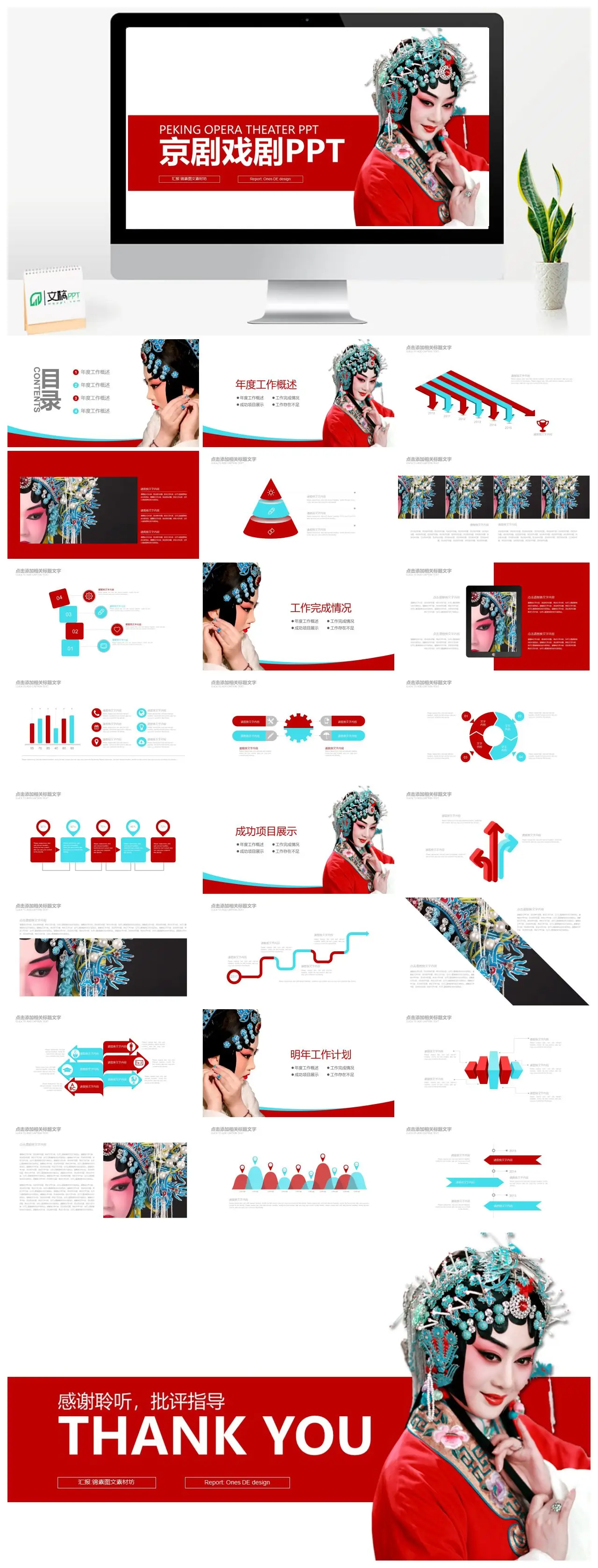 京剧戏剧年度工作概述及项目展示PPT