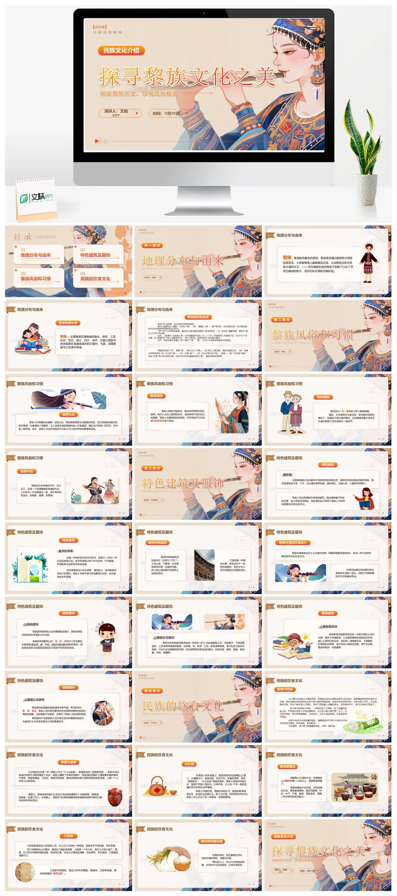 探寻黎族文化地理分布与由来PPT