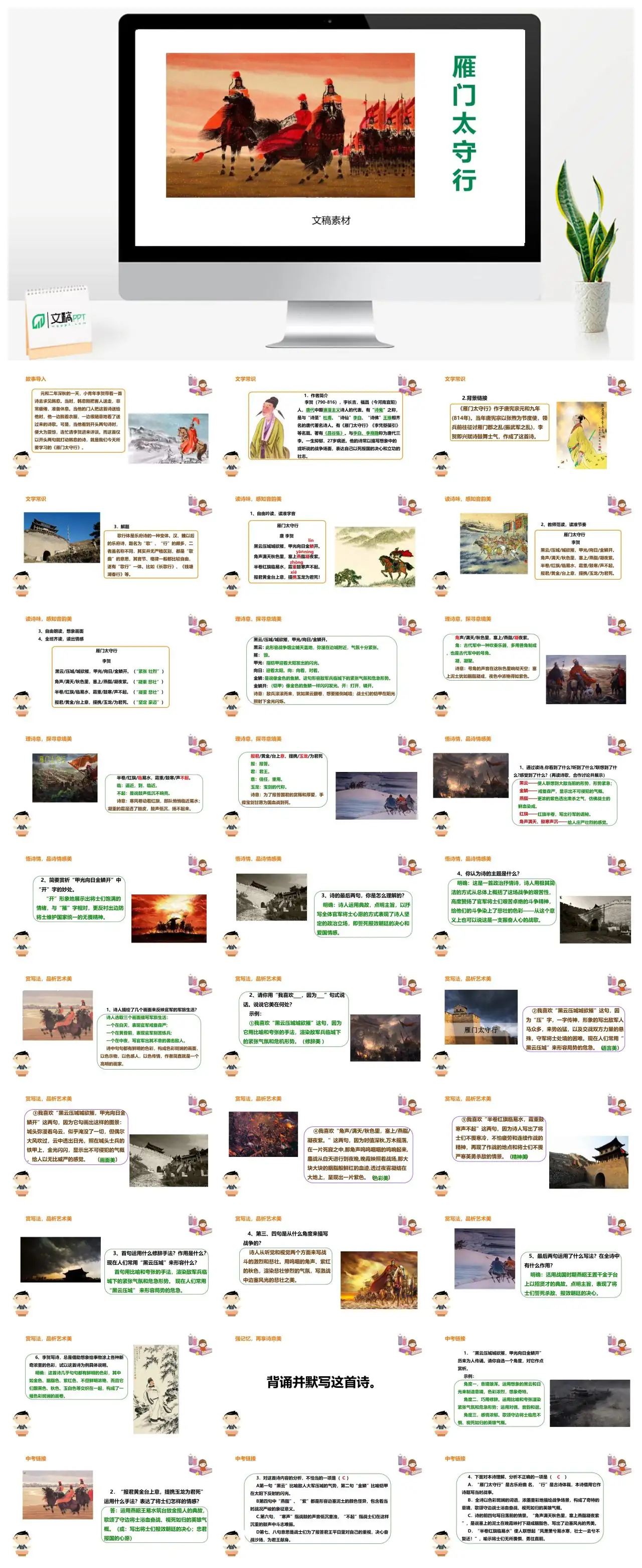 唐代李贺诗作雁门太守行赏析PPT