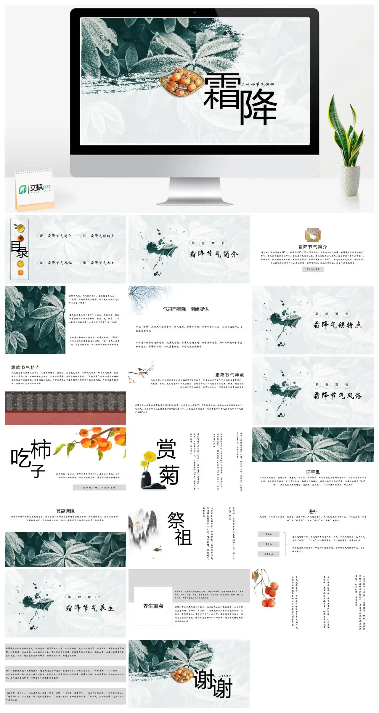 二十四节气霜降课件PPT