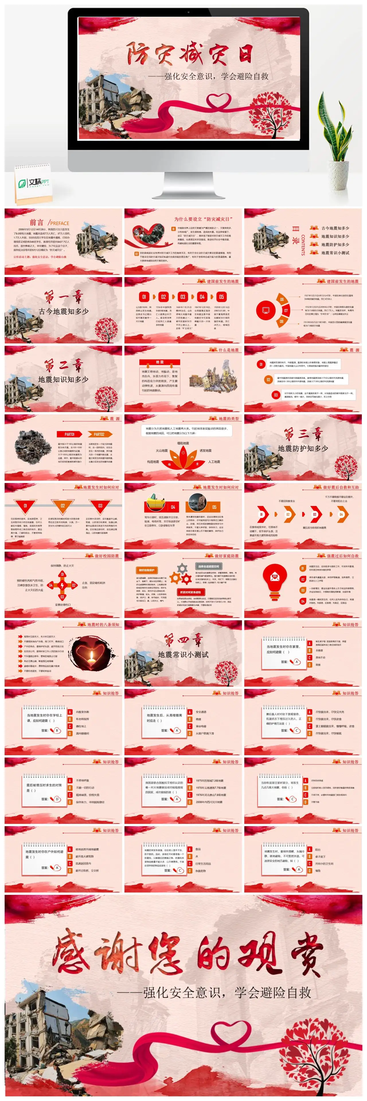 防灾减灾日安全意识与避险自救知识PPT