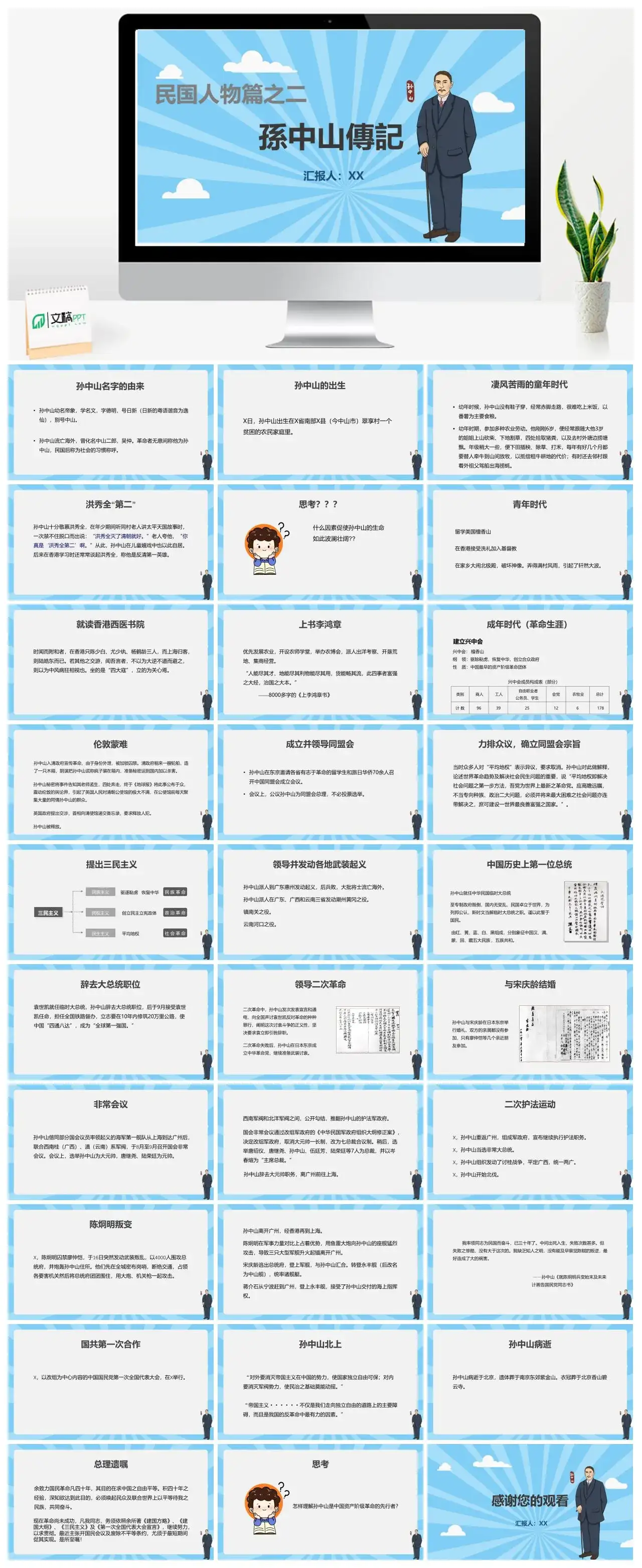 人物介绍PPT孙中山 (4)