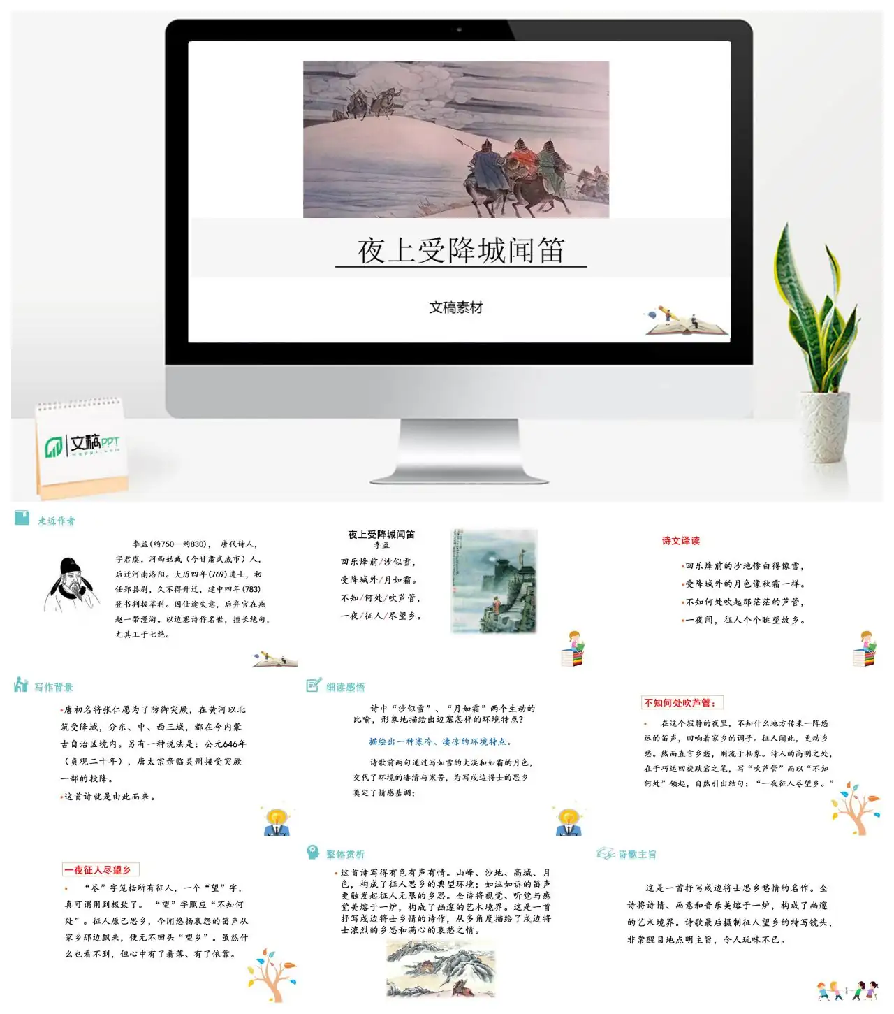 夜上受降城闻笛李益古诗赏析PPT