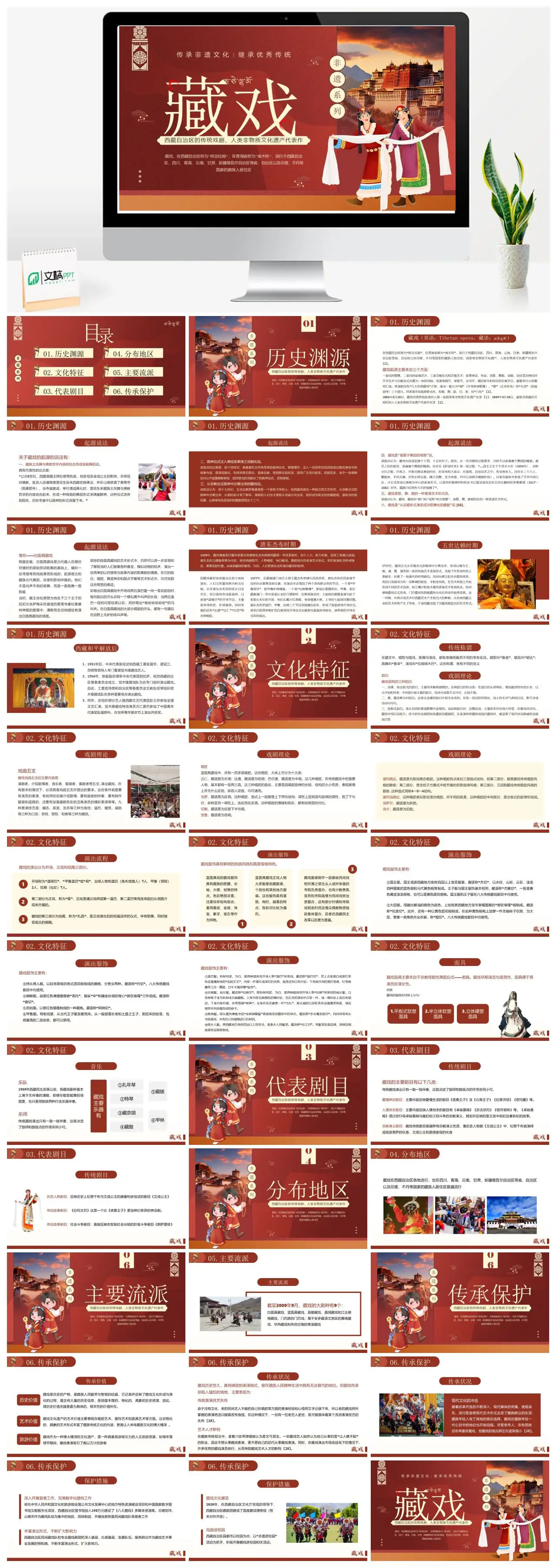 非遗文化藏戏艺术传承与发展PPT