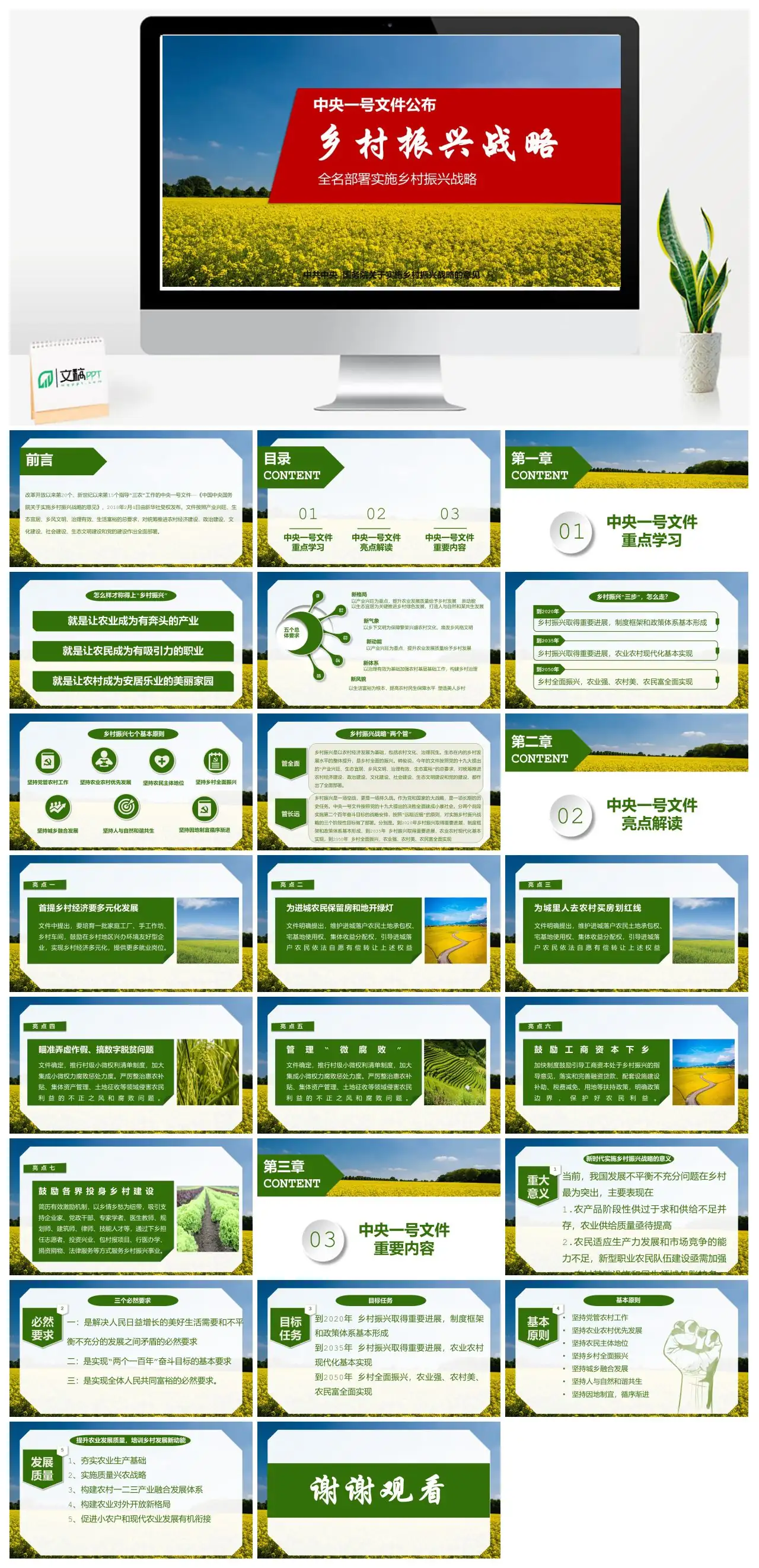 乡村振兴战略意见2023年中央一号文件PPT