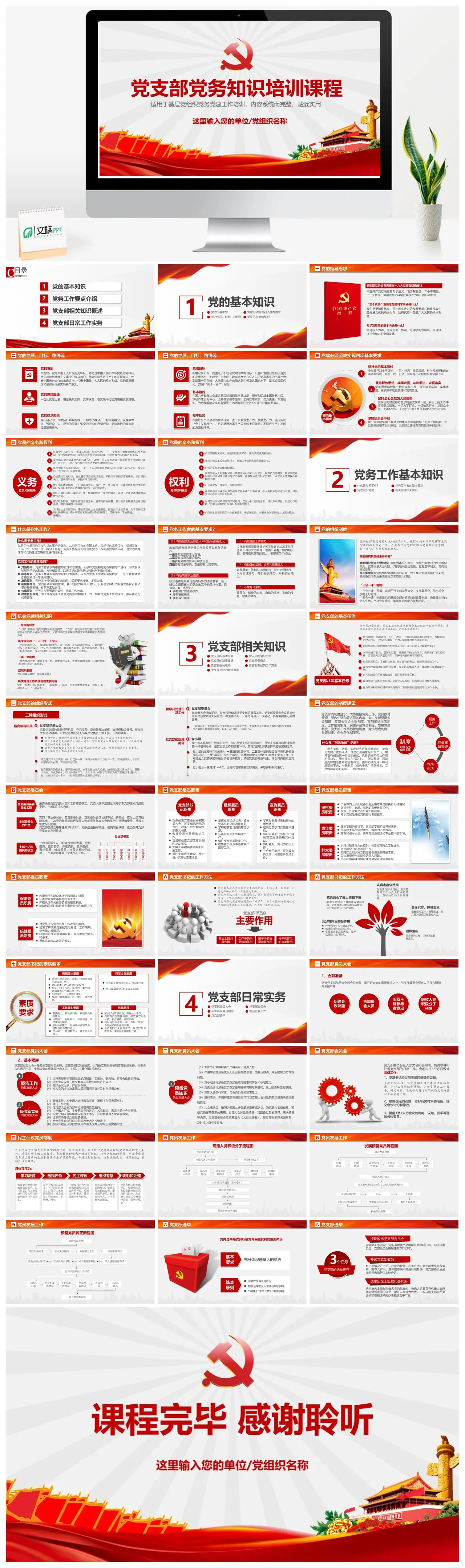 基层党组织党务知识培训课程PPT