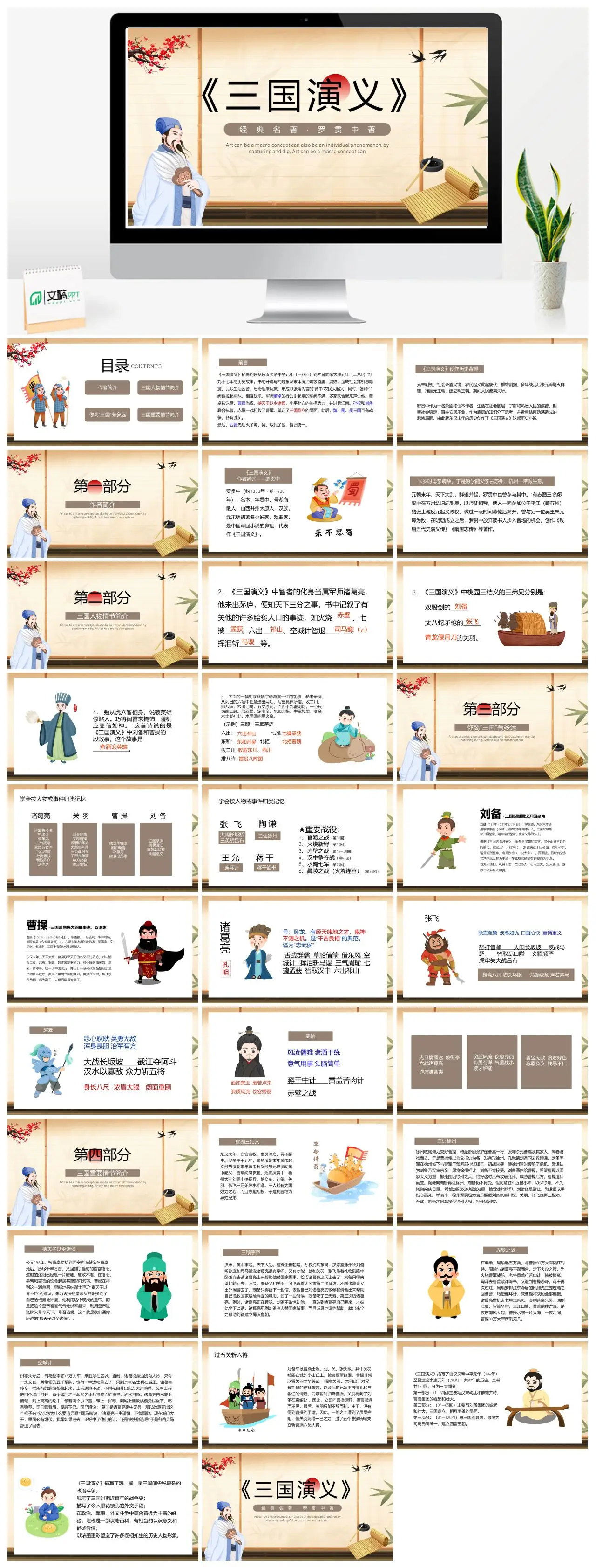 三国演义历史背景与艺术概念分析PPT