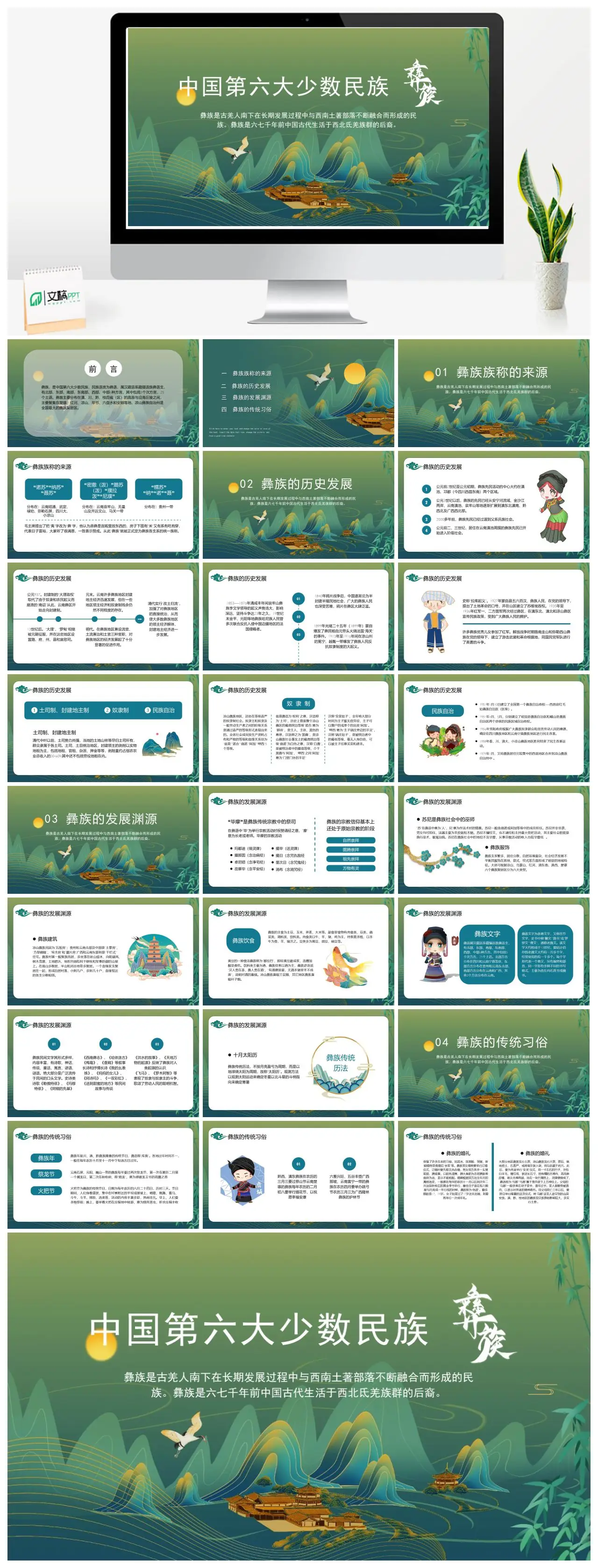 中国第六大少数民族彝族历史文化与分布PPT
