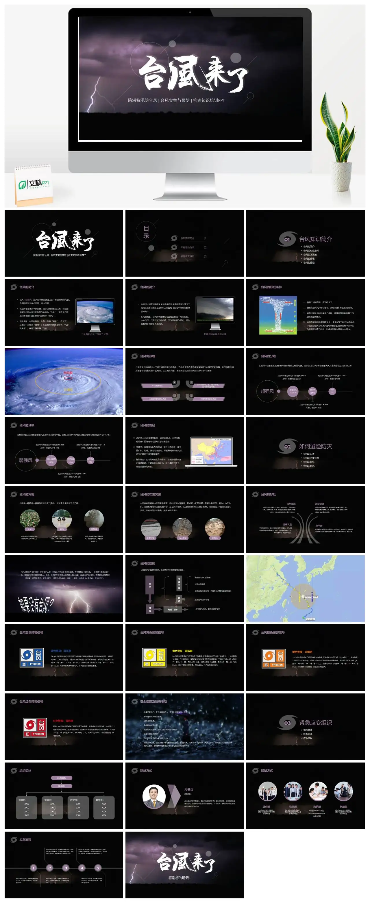 台风灾害预防与抗灾知识培训PPT