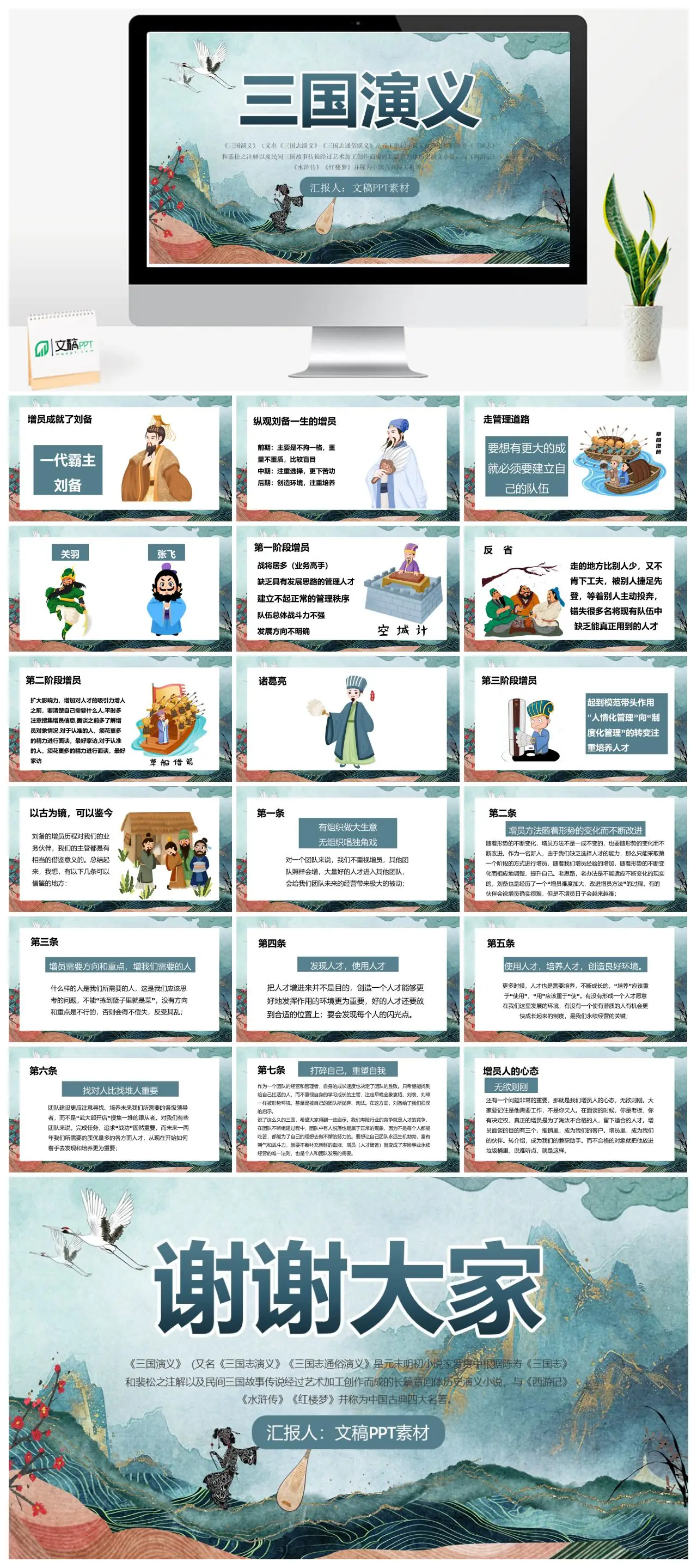 三国演义刘备增员策略分析PPT