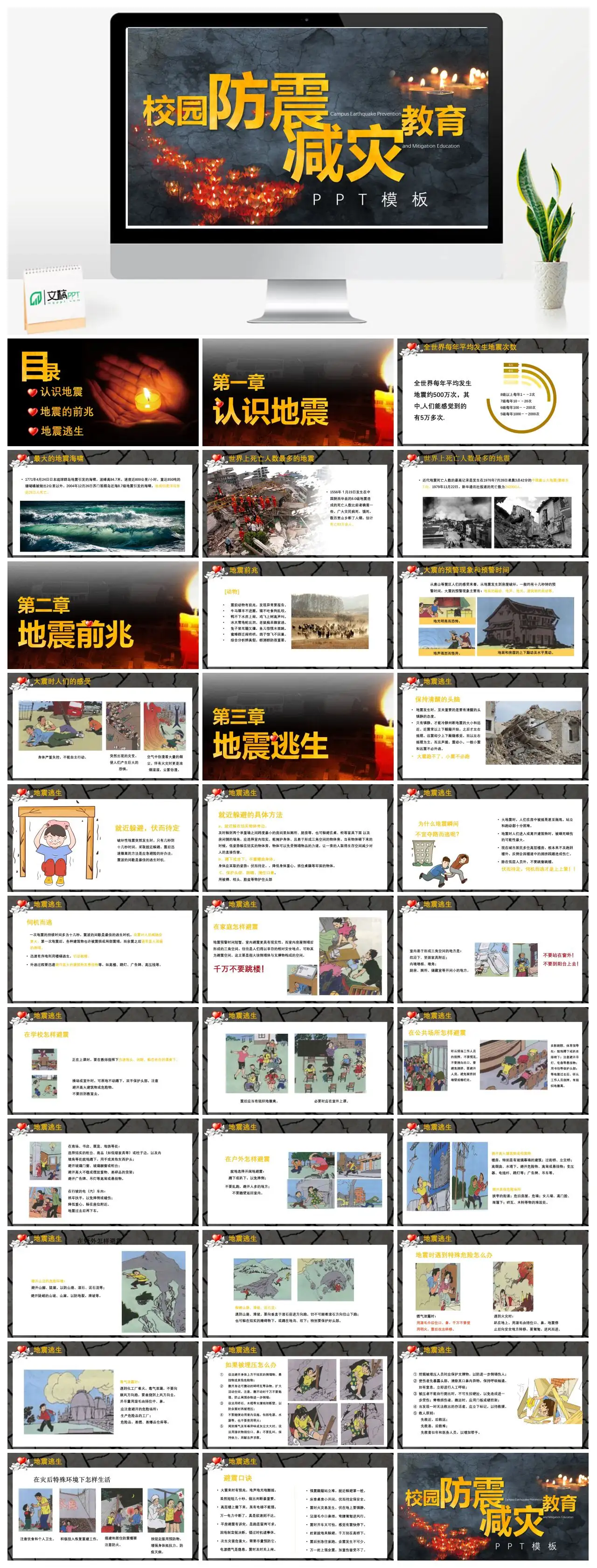 校园防震减灾教育PPT