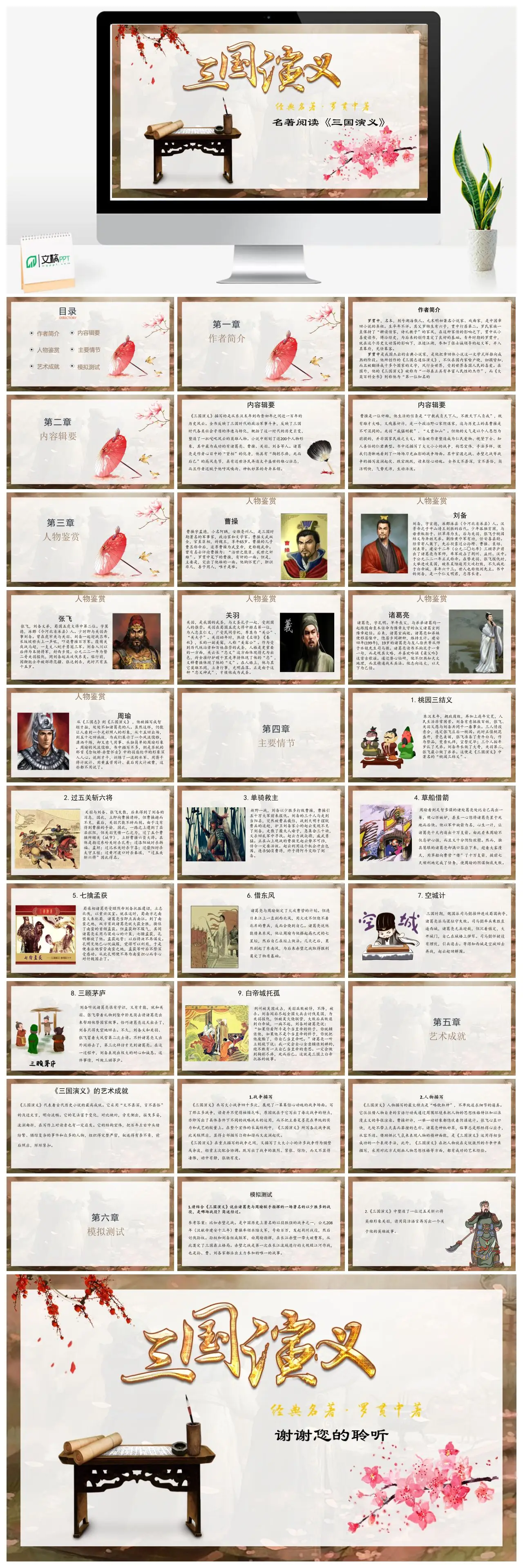 名著阅读三国演义内容辑要人物鉴赏艺术成就PPT