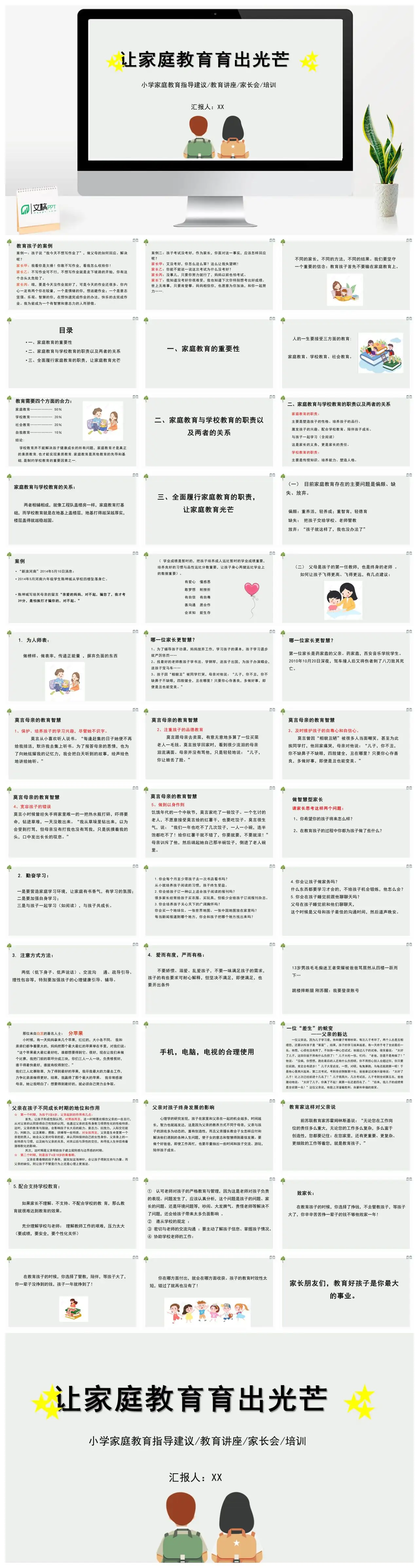 小学家庭教育指导案例分析与建议PPT
