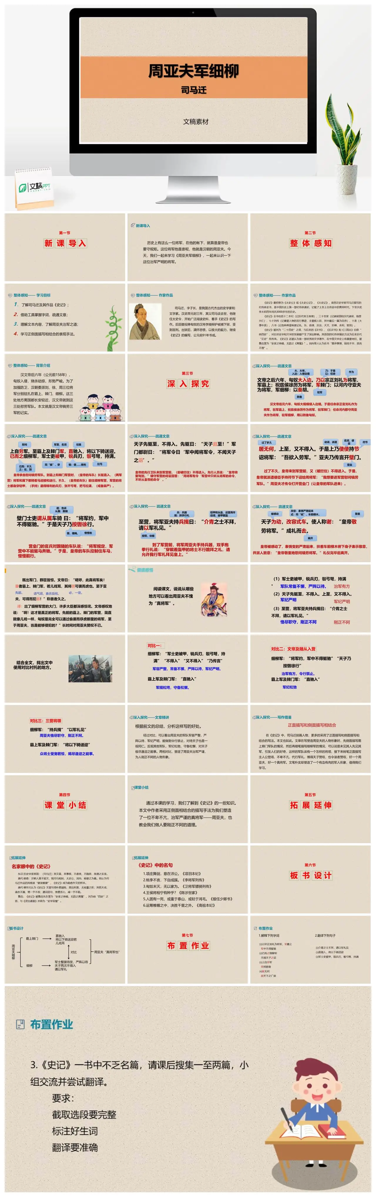 周亚夫军细柳司马迁素材PPT