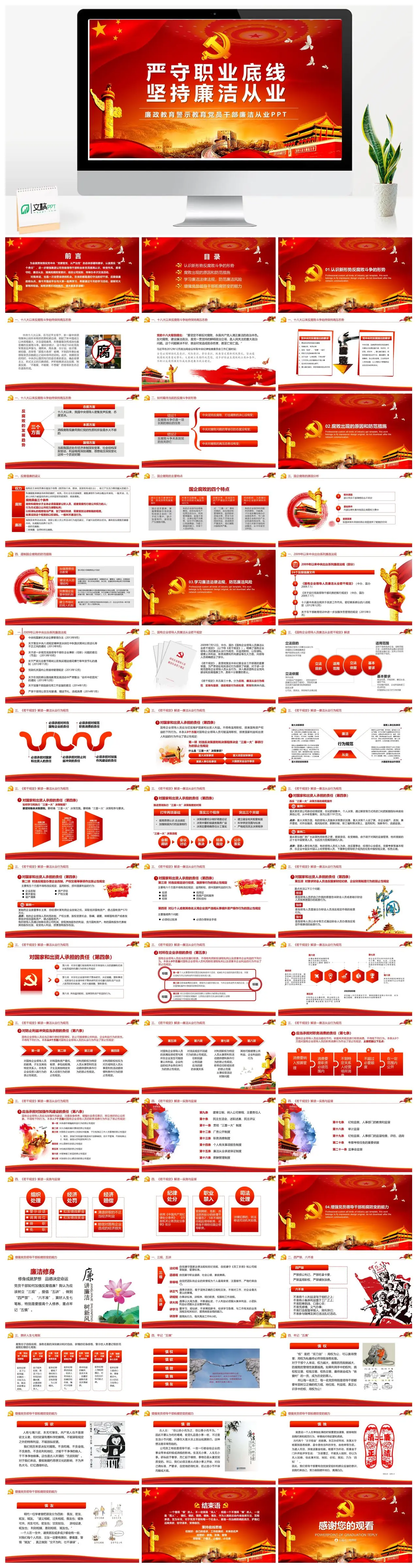 党员干部廉洁从业警示教育PPT