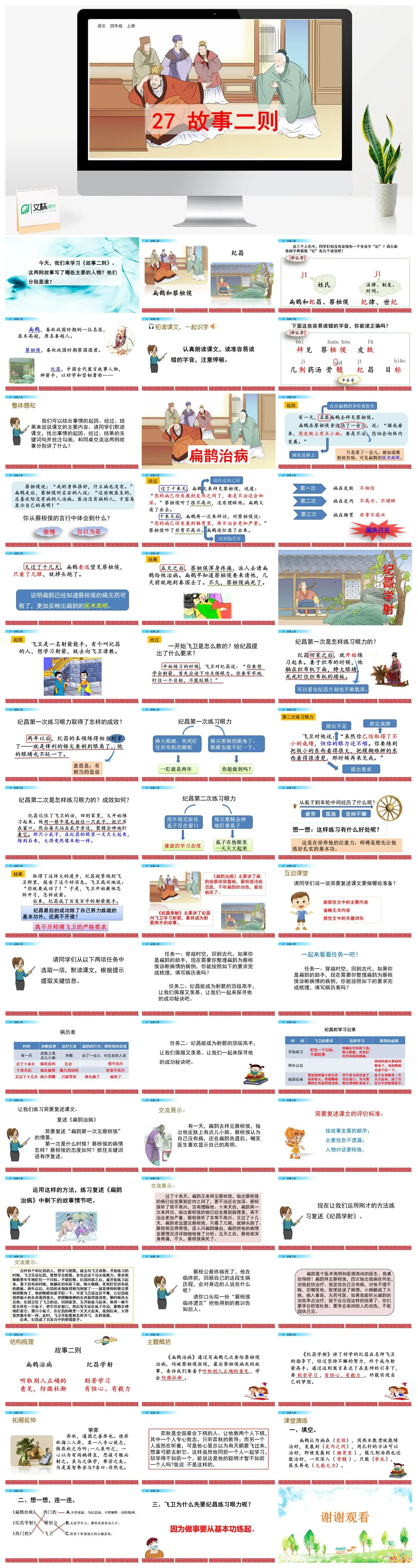四年级语文故事二则扁鹊纪昌PPT