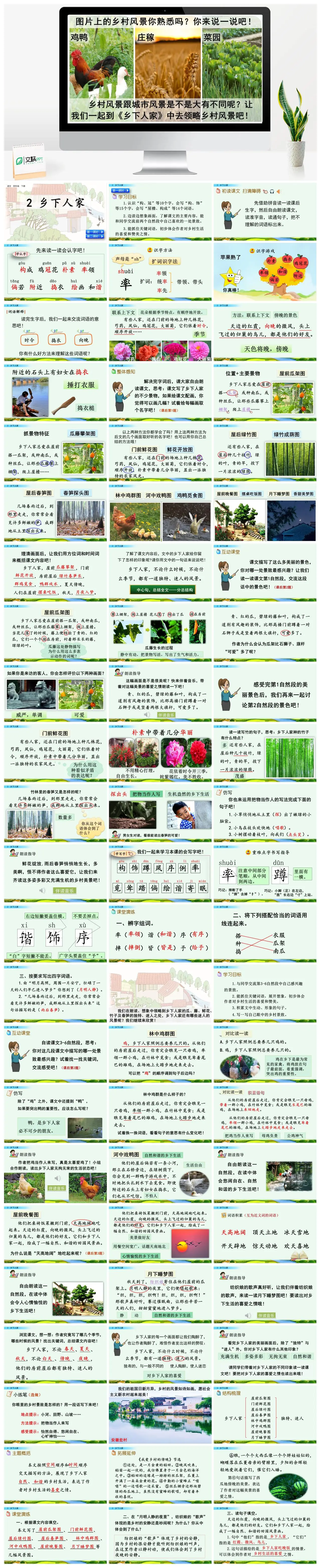 四年级下册语文乡下人家教学课件PPT